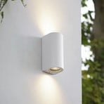 Lindby ulkoseinävalaisin Aluvo, valkoinen, 16 cm, IP65, aallotettu