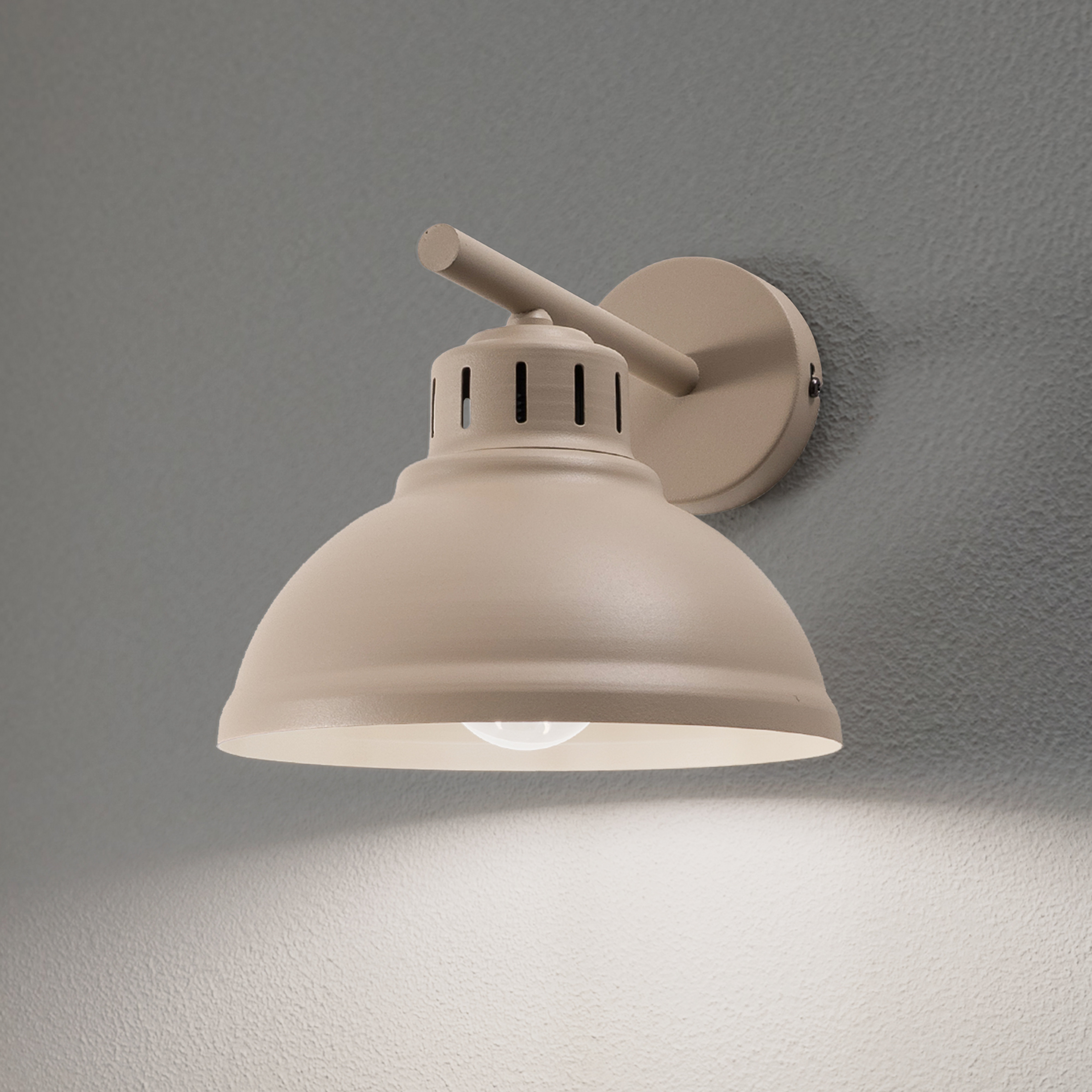 Wall light Sven, 1-bulb, beige, steel