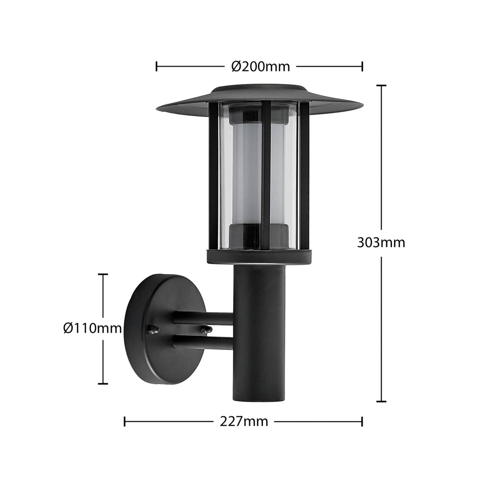 Kinkiet zewnętrzny LED Gregory, ciemnoszary, metal, IP44