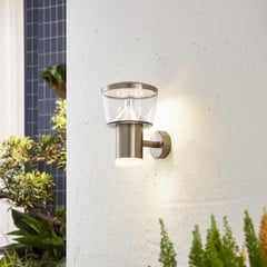Venkovní nástěnné svítidlo Lindby LED Antje, nerezová ocel, 23 cm, IP44