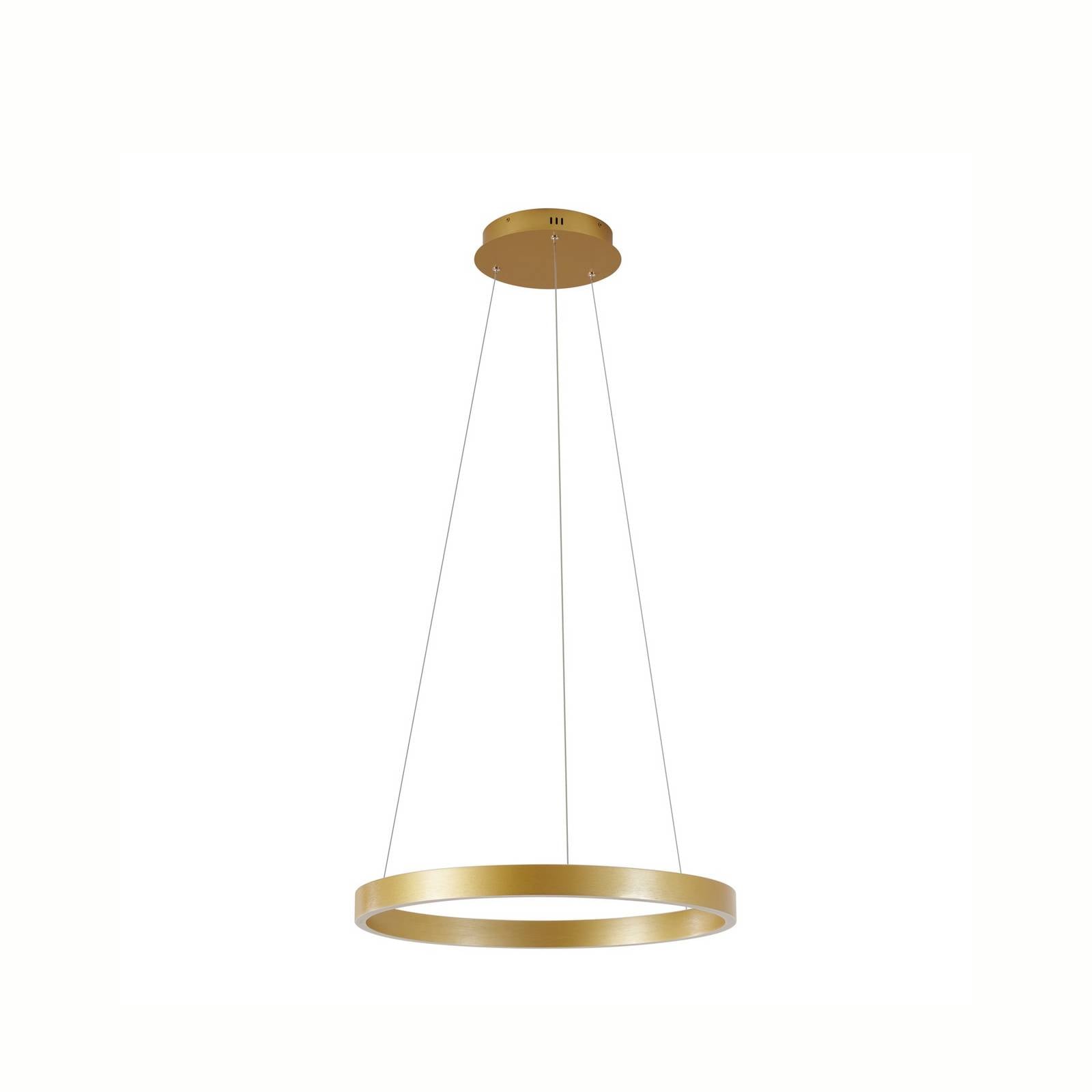 Lucande LED-Hängeleuchte Yonam, Ø 60 cm, 1-flg., gold, CCT