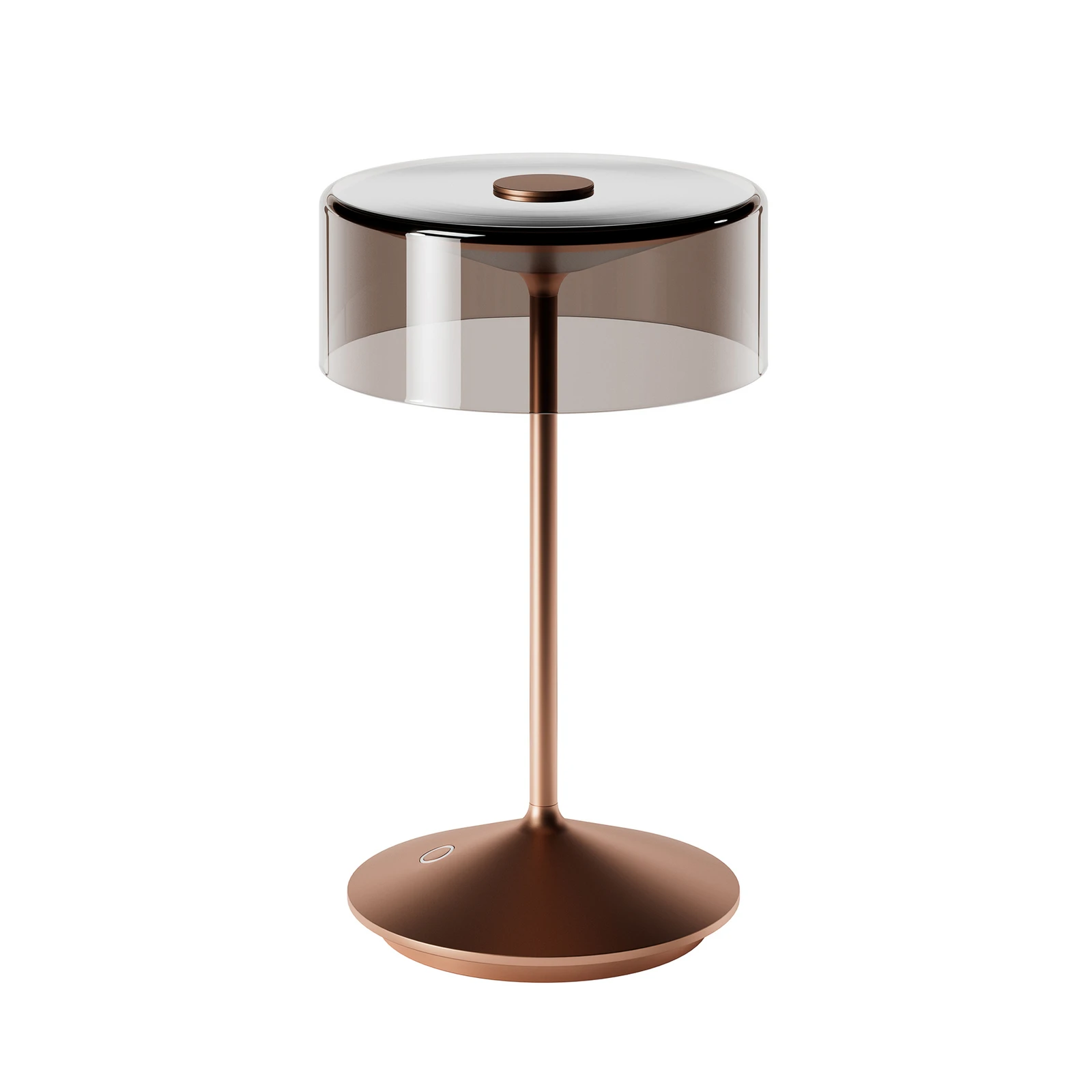 LED-Akkutischleuchte Numotion,  bronze, Glas, IP54, dimmbar