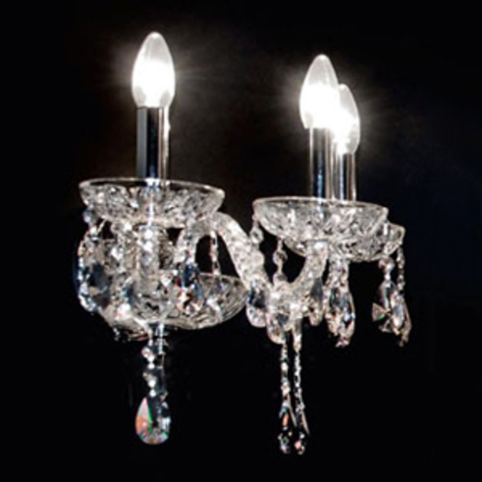 Wandlamp Oldies But Goldies kristal 3-lamps