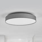 Stoffen LED-plafondlamp Saira, 50 cm, grijs