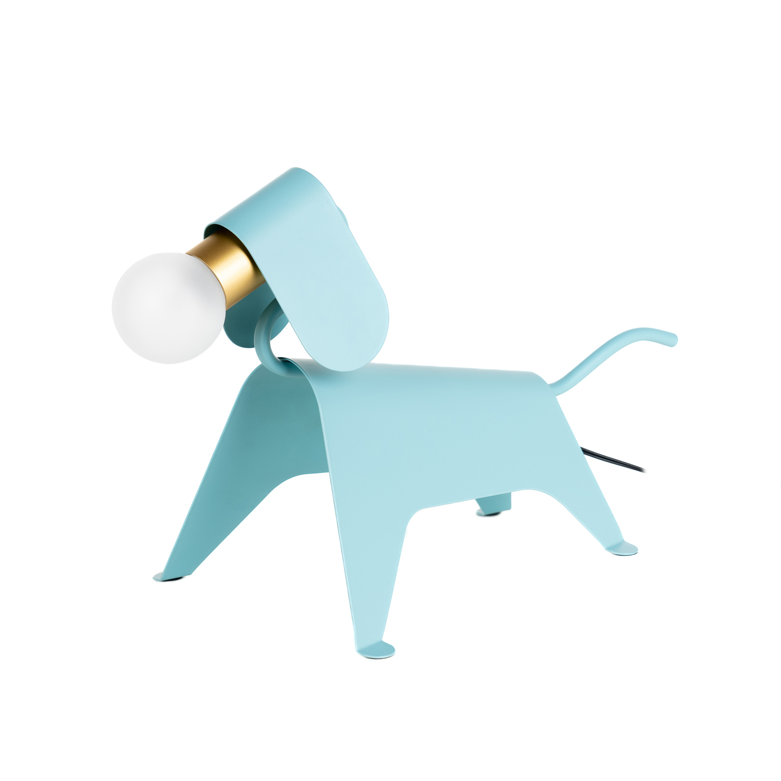 Lucande Idalina LED-Tischlampe, Hund, hellblau