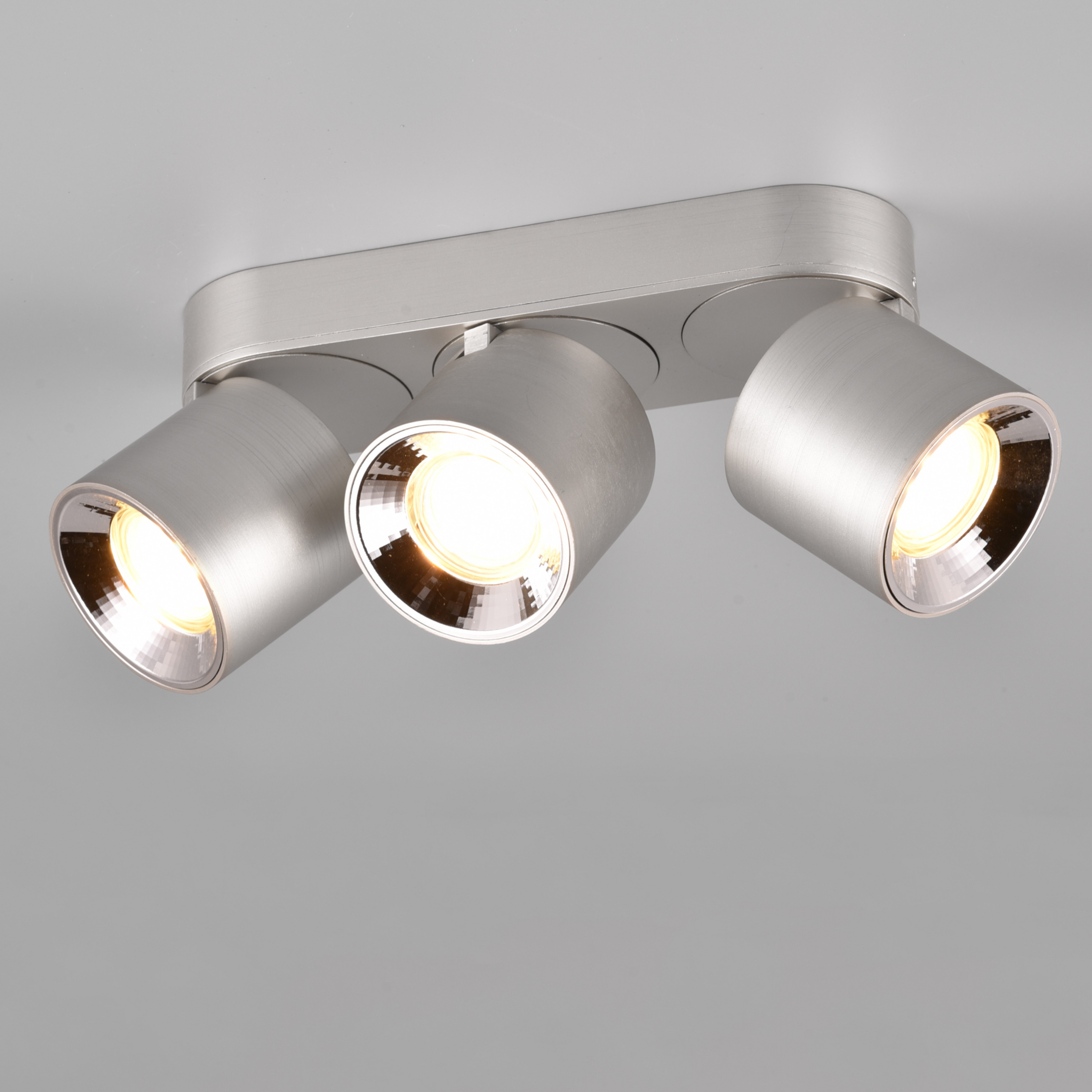 Spot pour plafond Guayana GU10 à 3 lampes nickel