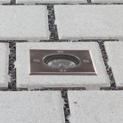 LED zapuštěné podlahové svítidlo Lucande Ava, 12 cm x 12 cm, IP67