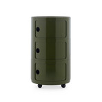 Componibili Big Container, grønn, 3 elementer, høyde 69,5 cm - Kartell