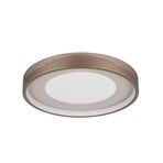 LED-taklampa Solea, brun, Ø 40 cm, plast