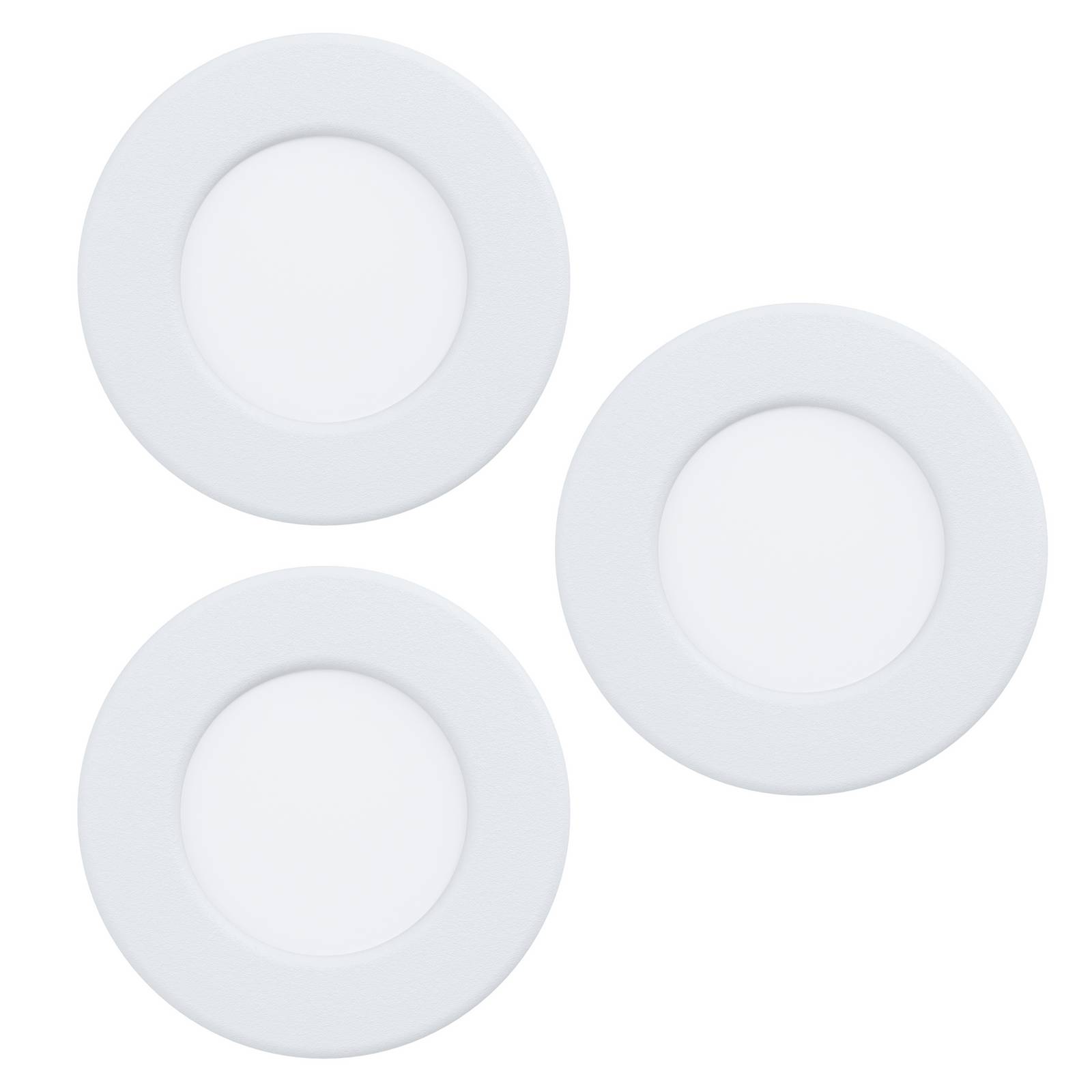 EGLO connect oprawa wpuszczana LED Fueva 6-Z, biała, zestaw 3 szt