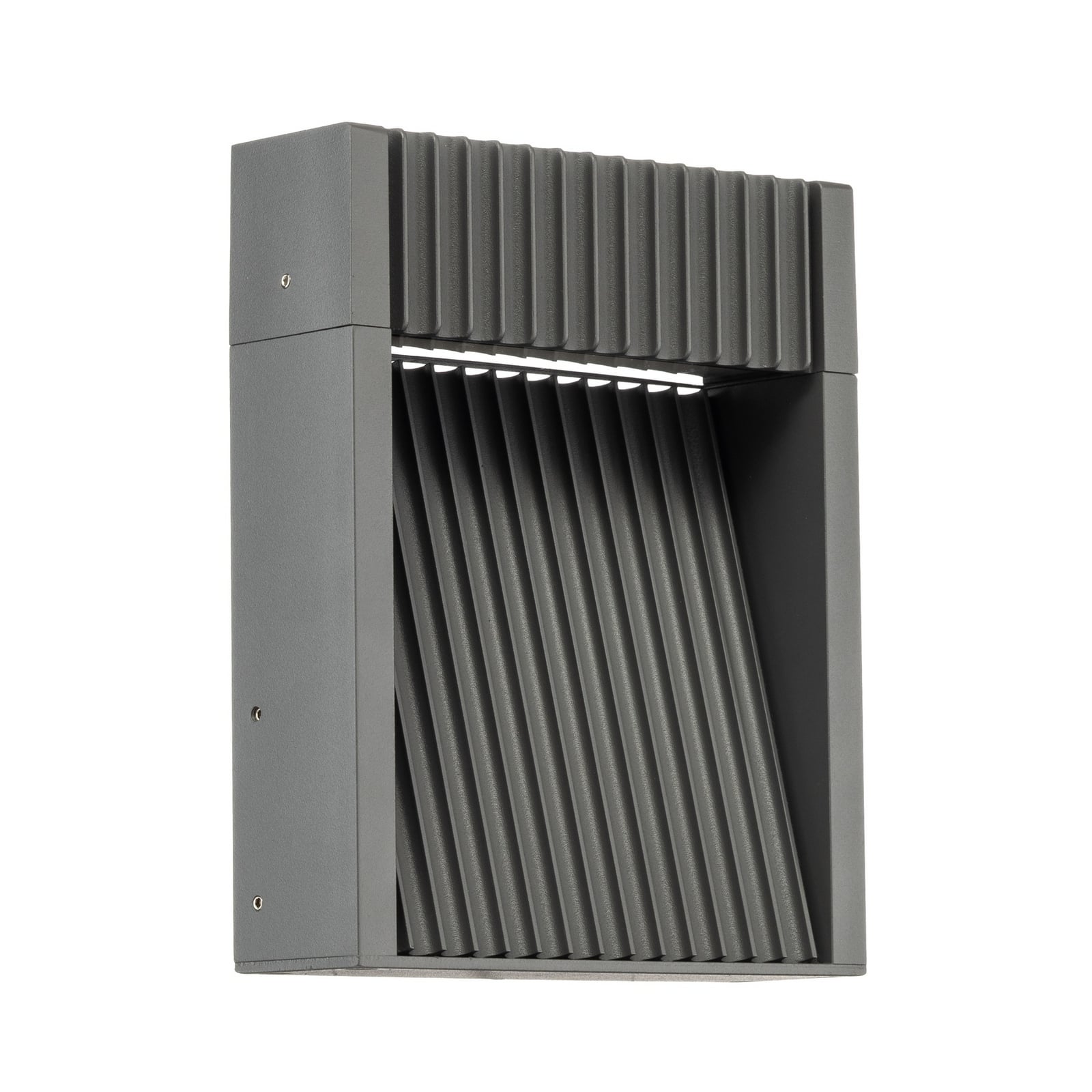 Lucande LED εξωτερικός φωτισμός τοίχου Tavion, 16 cm, ανθρακί, IP65