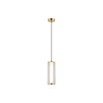 LED-Pendellampe Irma, goldfarben/klar