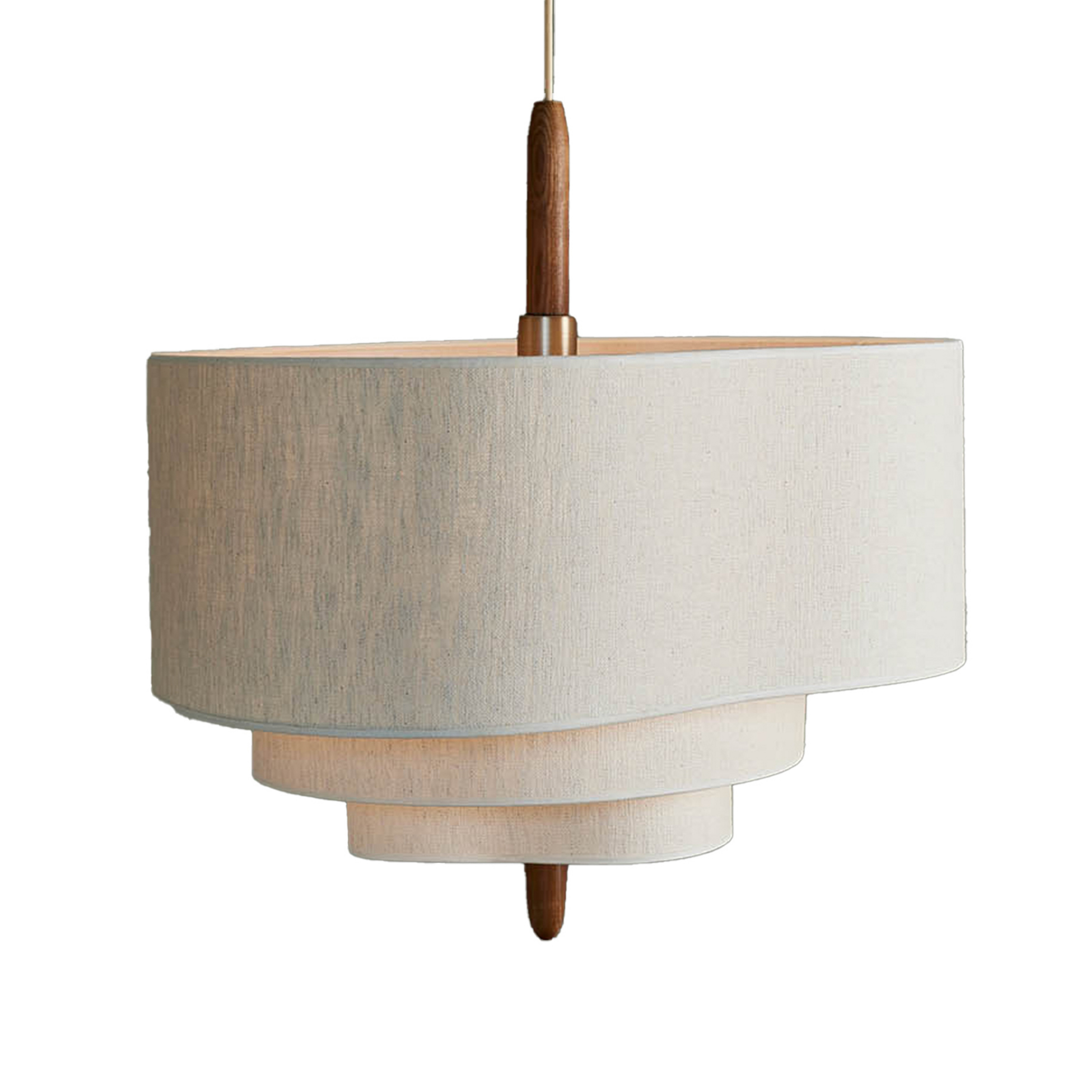 Lampada a sospensione in tessuto Pebble color crema Ø 58 cm - MARKET SET
