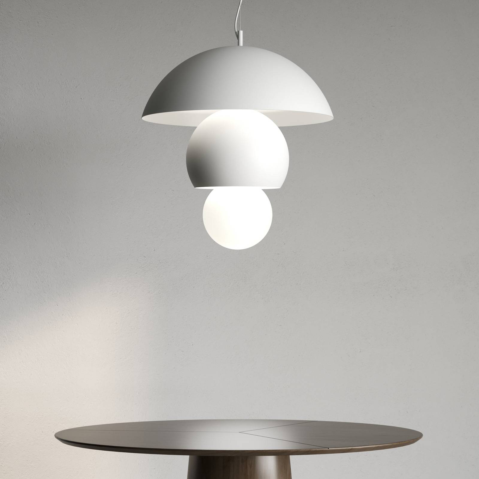 Lampa wisząca Triluna marki Karman, 57 x 62 cm, biała, aluminium