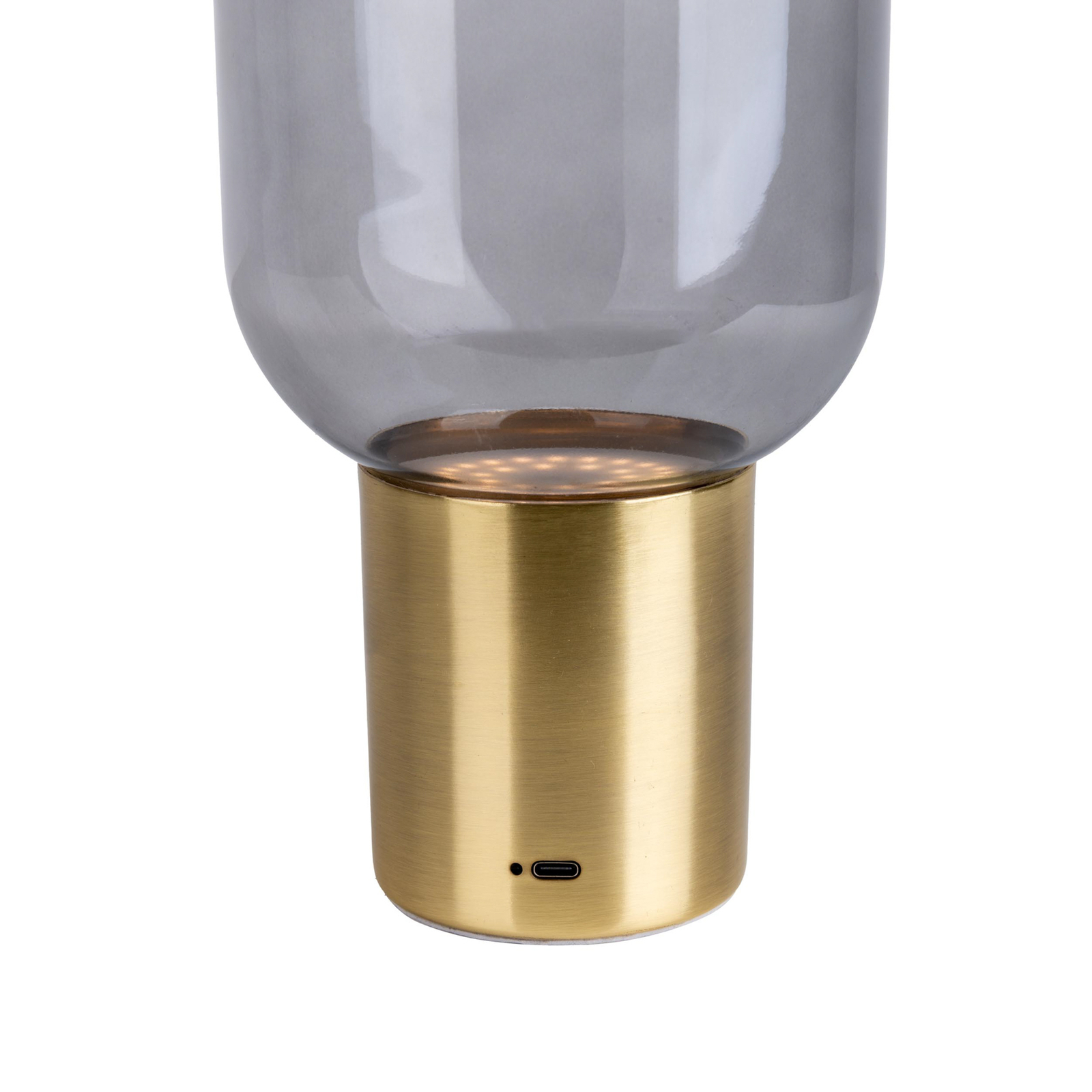 LED-Deko-Tischleuchte Albero mit Akku, Fuß gold