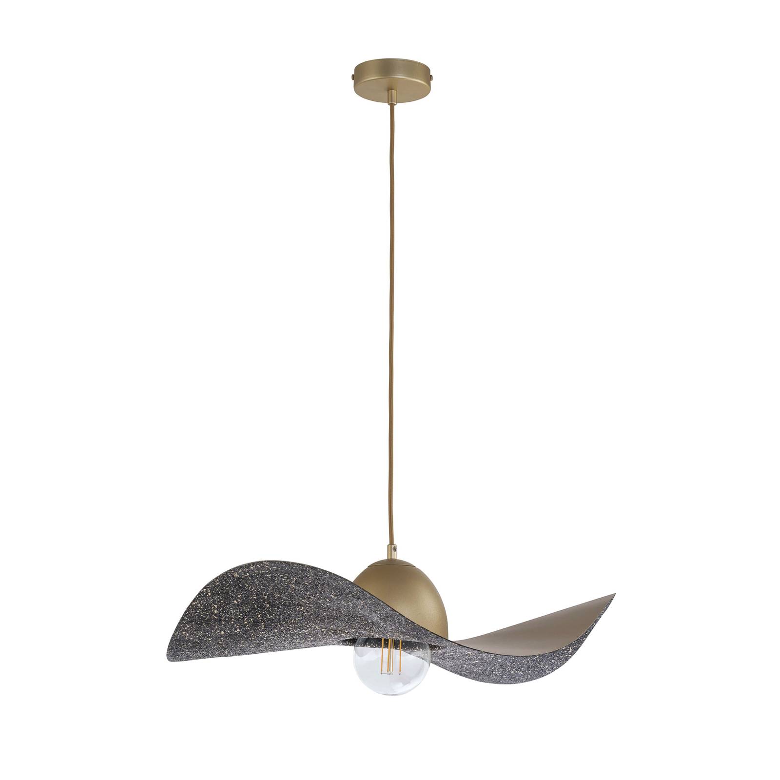 Hänglampa Jil, guld/svart spräcklig