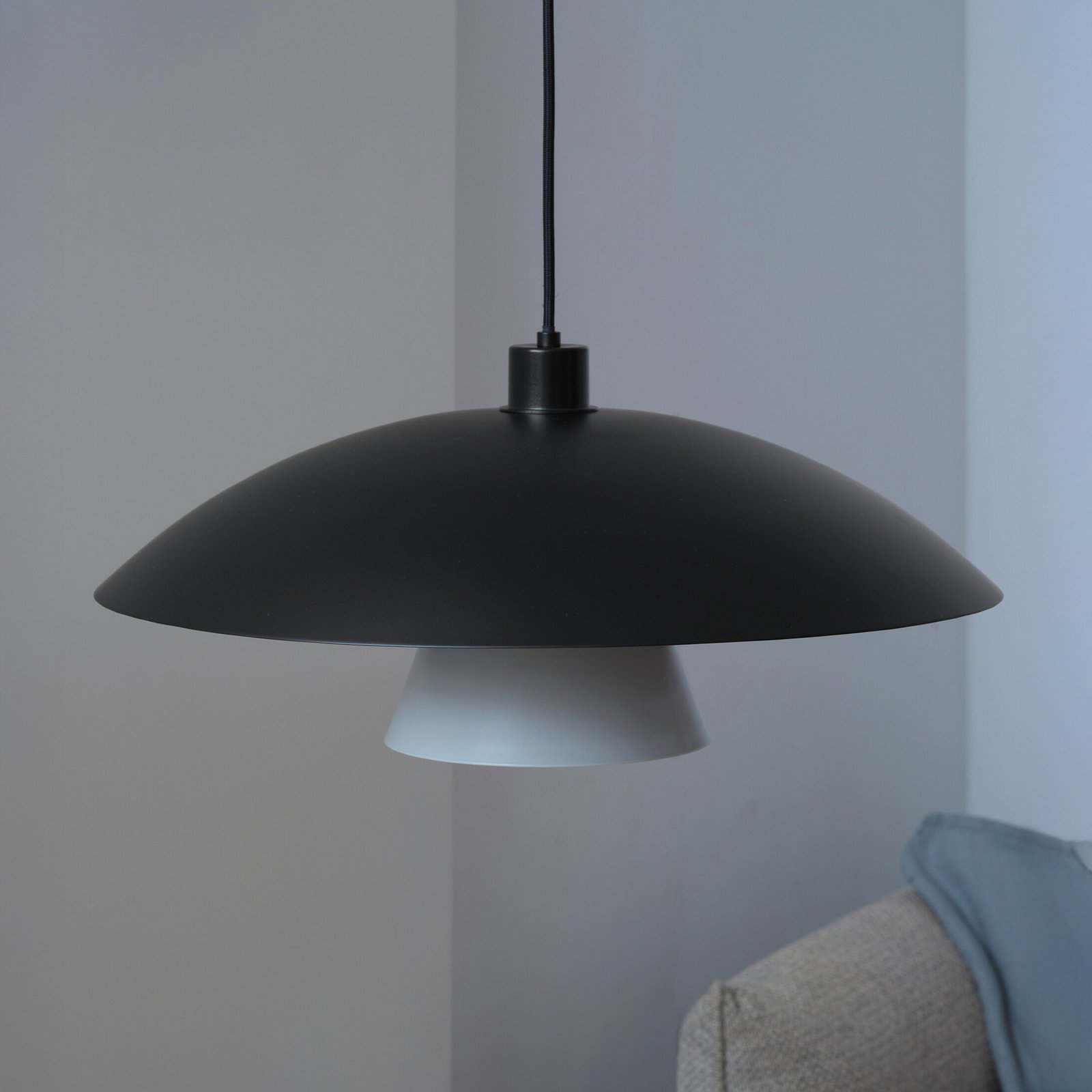 Lampada a sospensione OSRAM Decor Flying Mushroom nero/bianco, acciaio