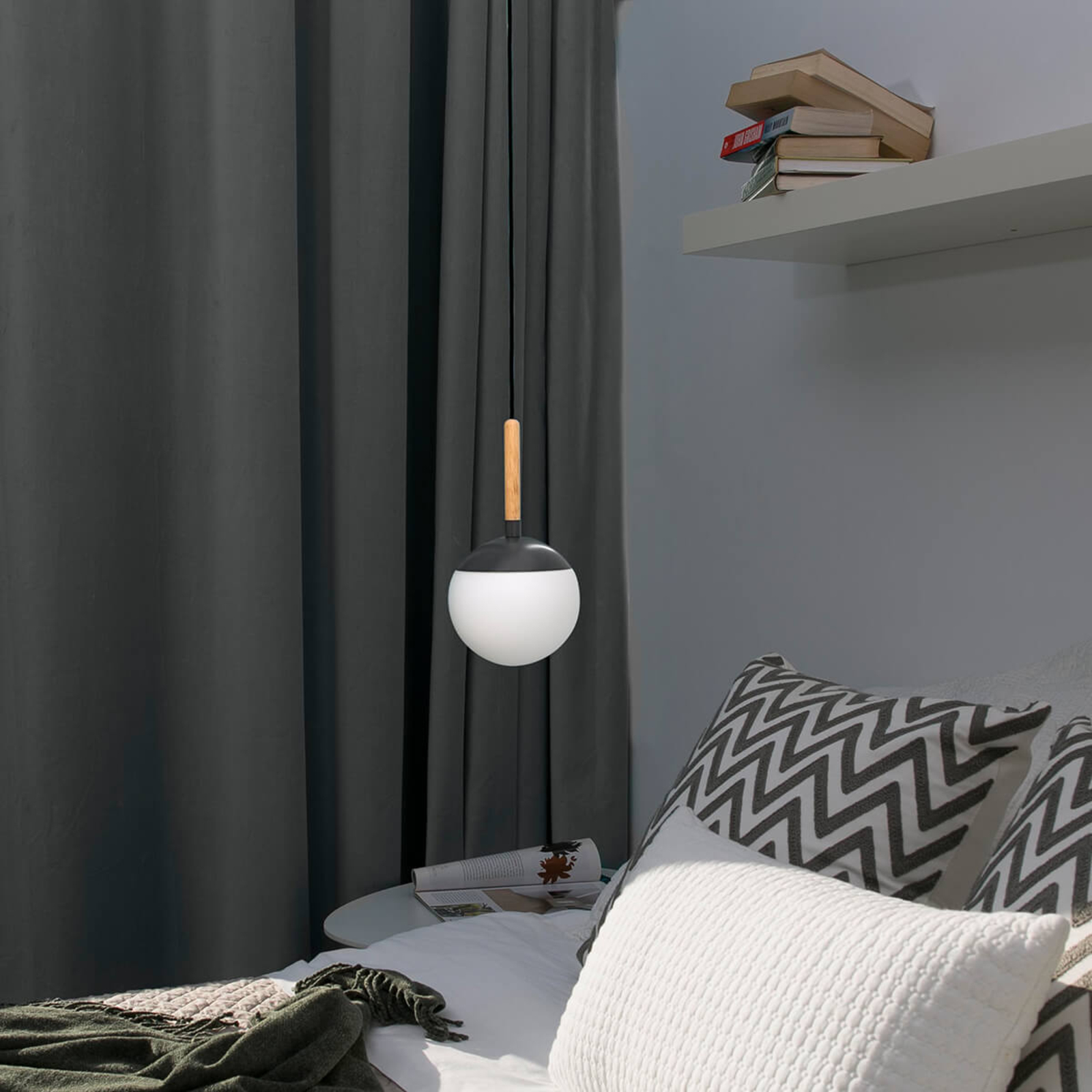 Metal element in dark grey - Mine hanging lamp