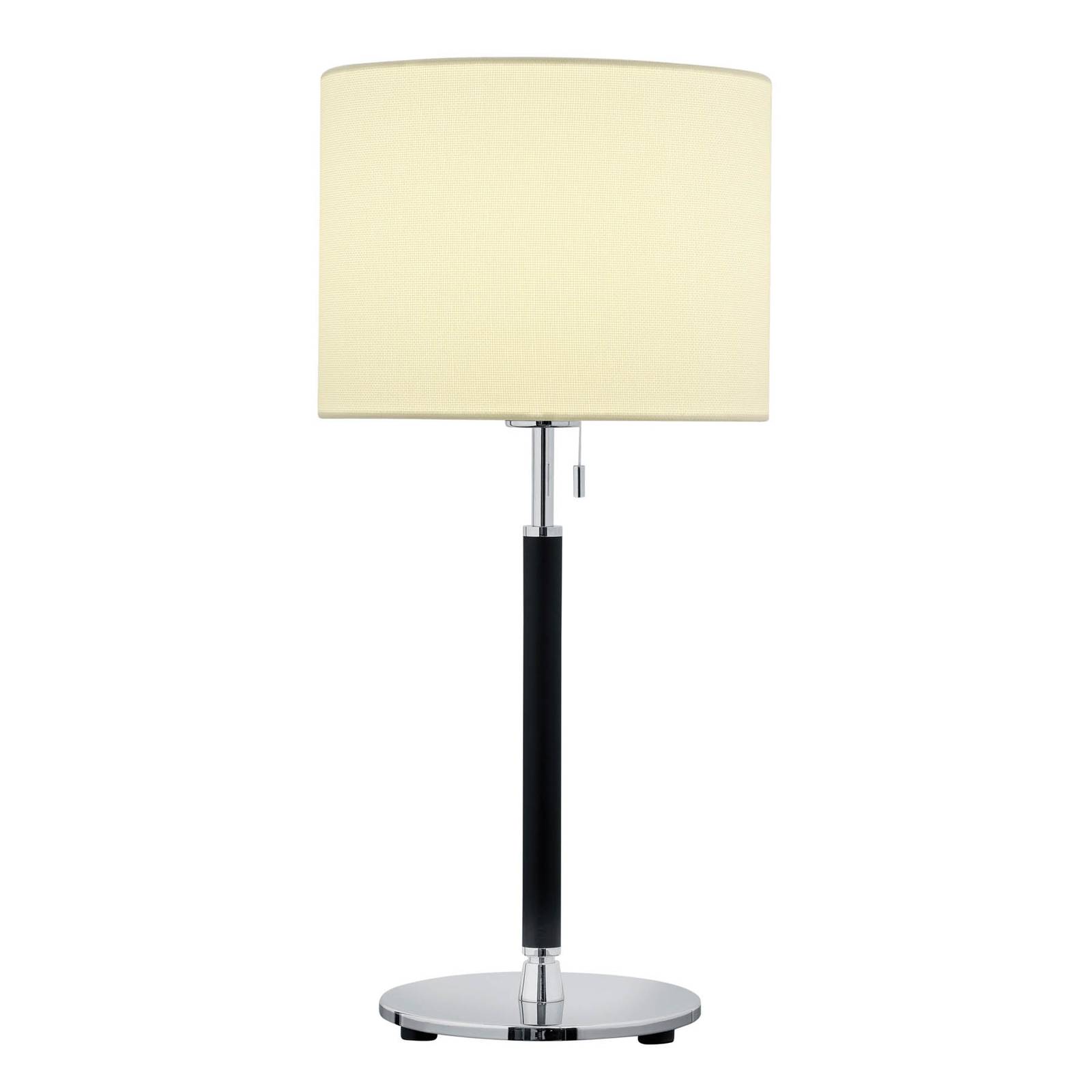 HELL Stolní lampa Pull, textilní stínidlo, 53 cm