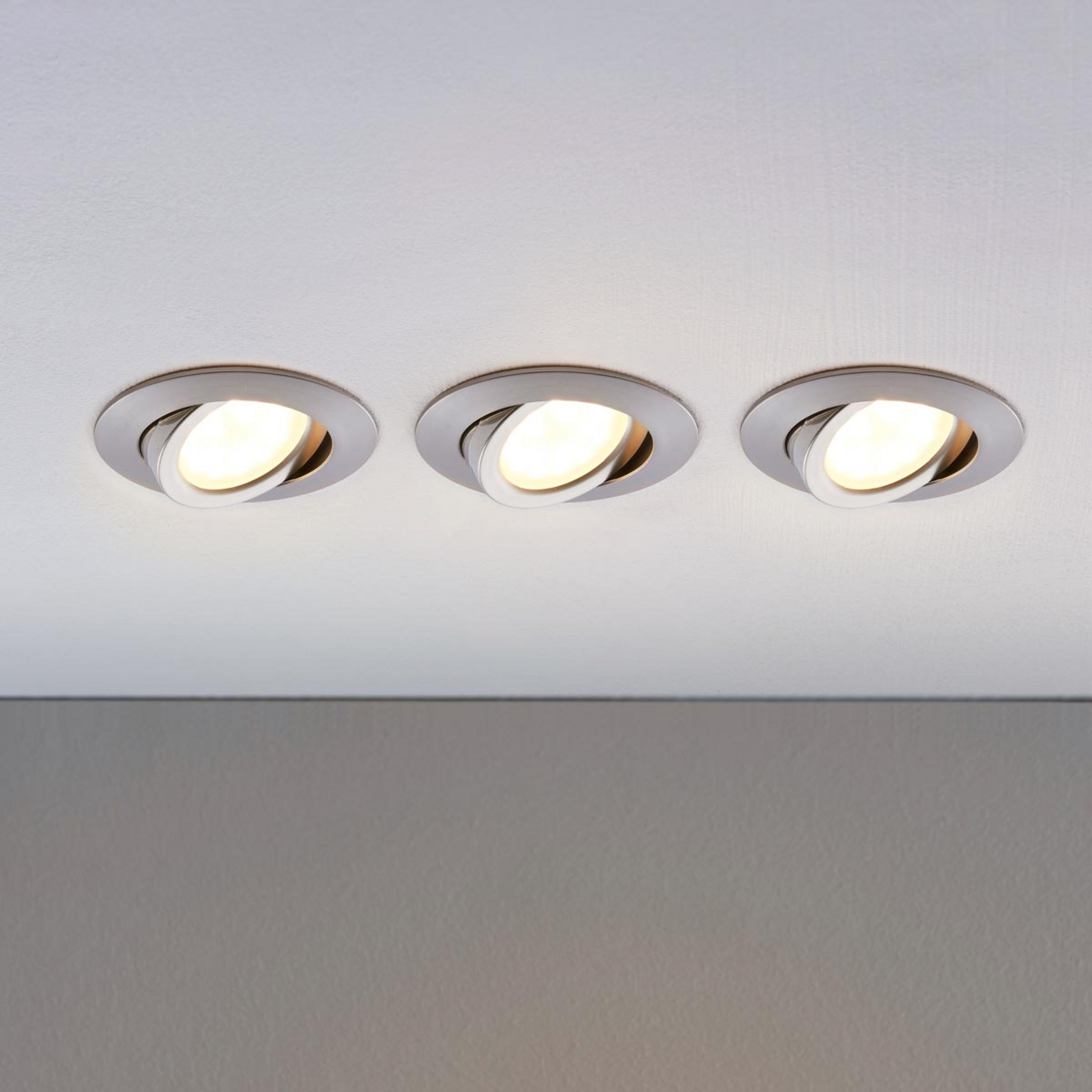 LED-Einbaustrahler Andrej, rund, alu, 3er-Set