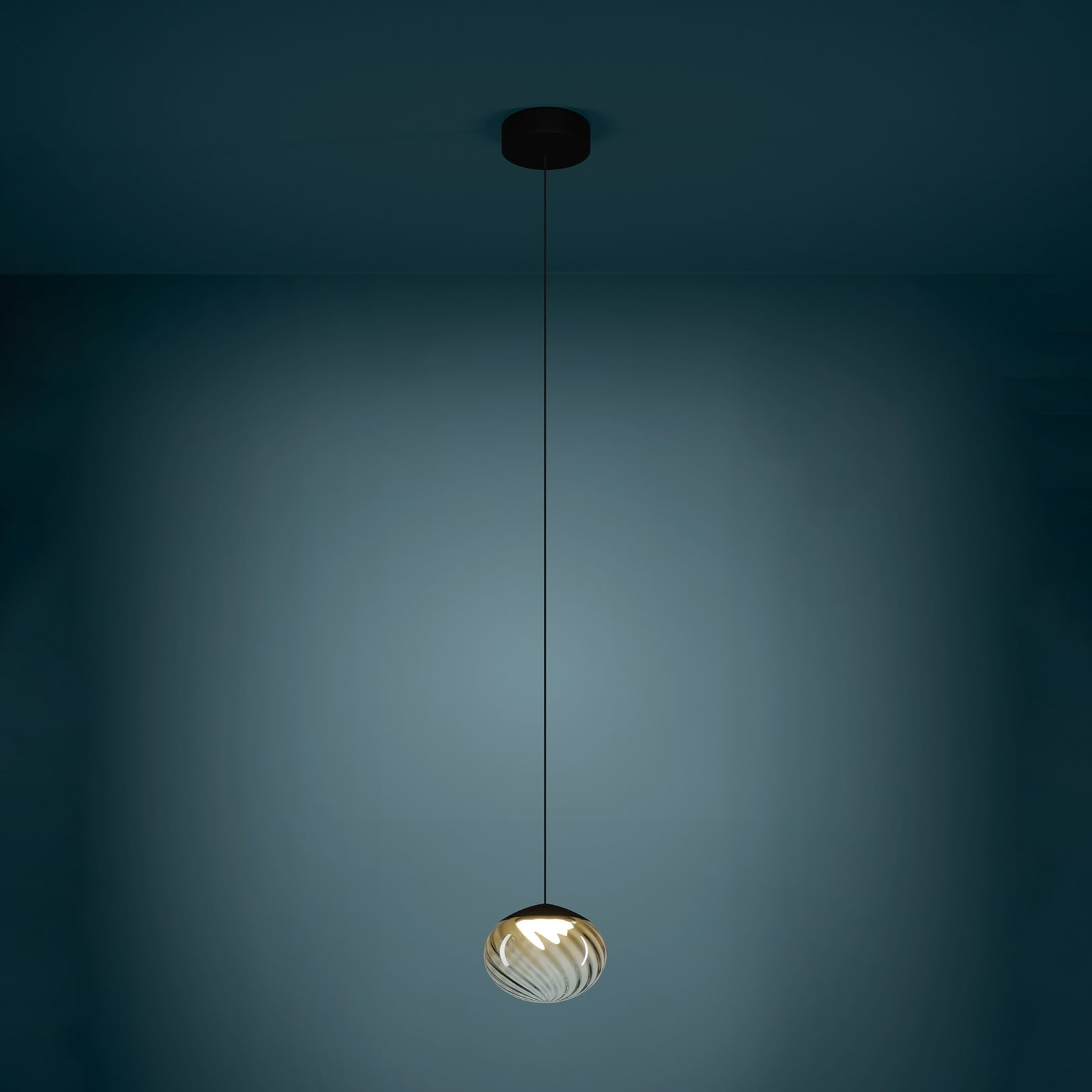 Suspension LED Stars of Light Pantoja noir/ambre 24 cm CCT