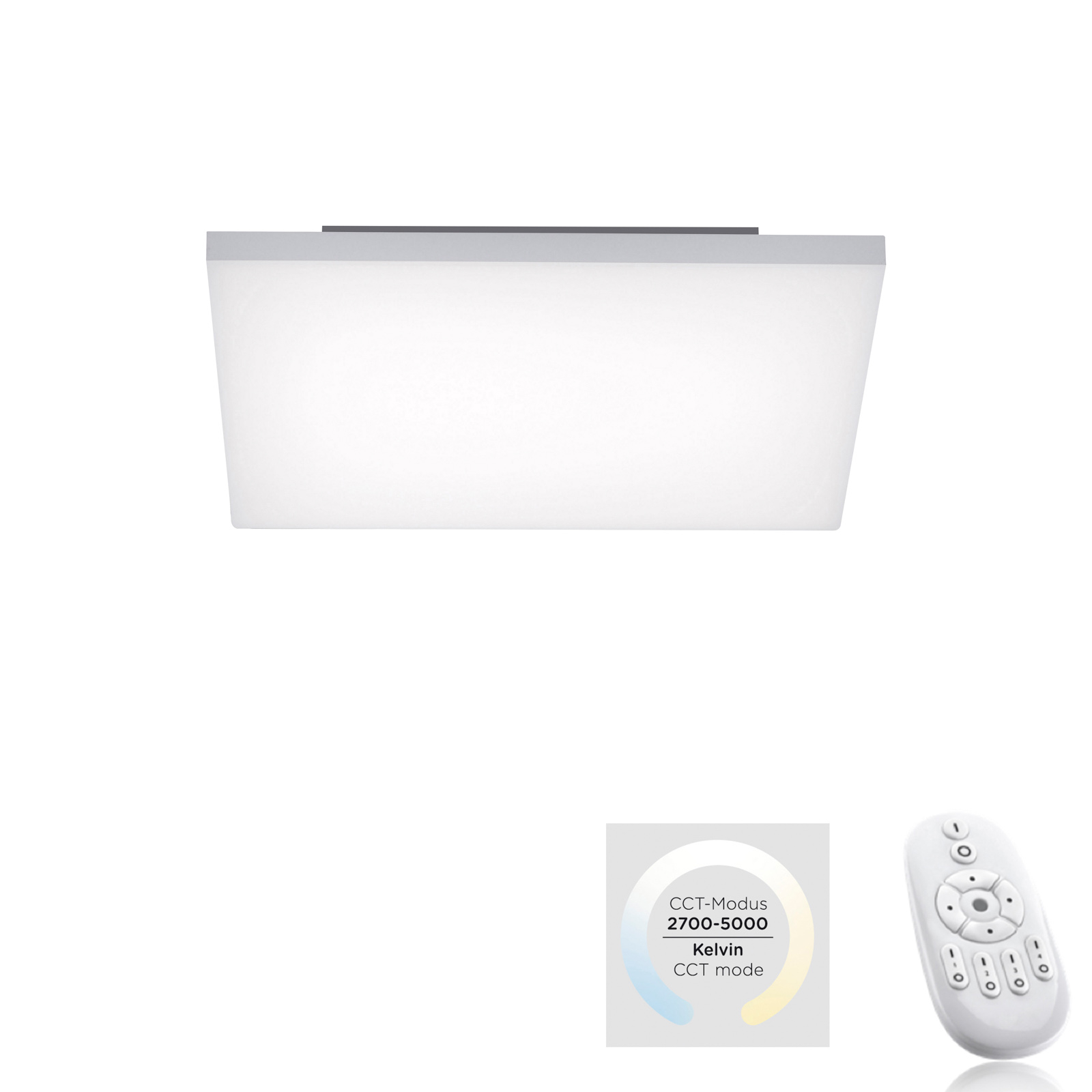 Canvas LED mennyezeti lámpa, hangolh. fehér, 45 cm
