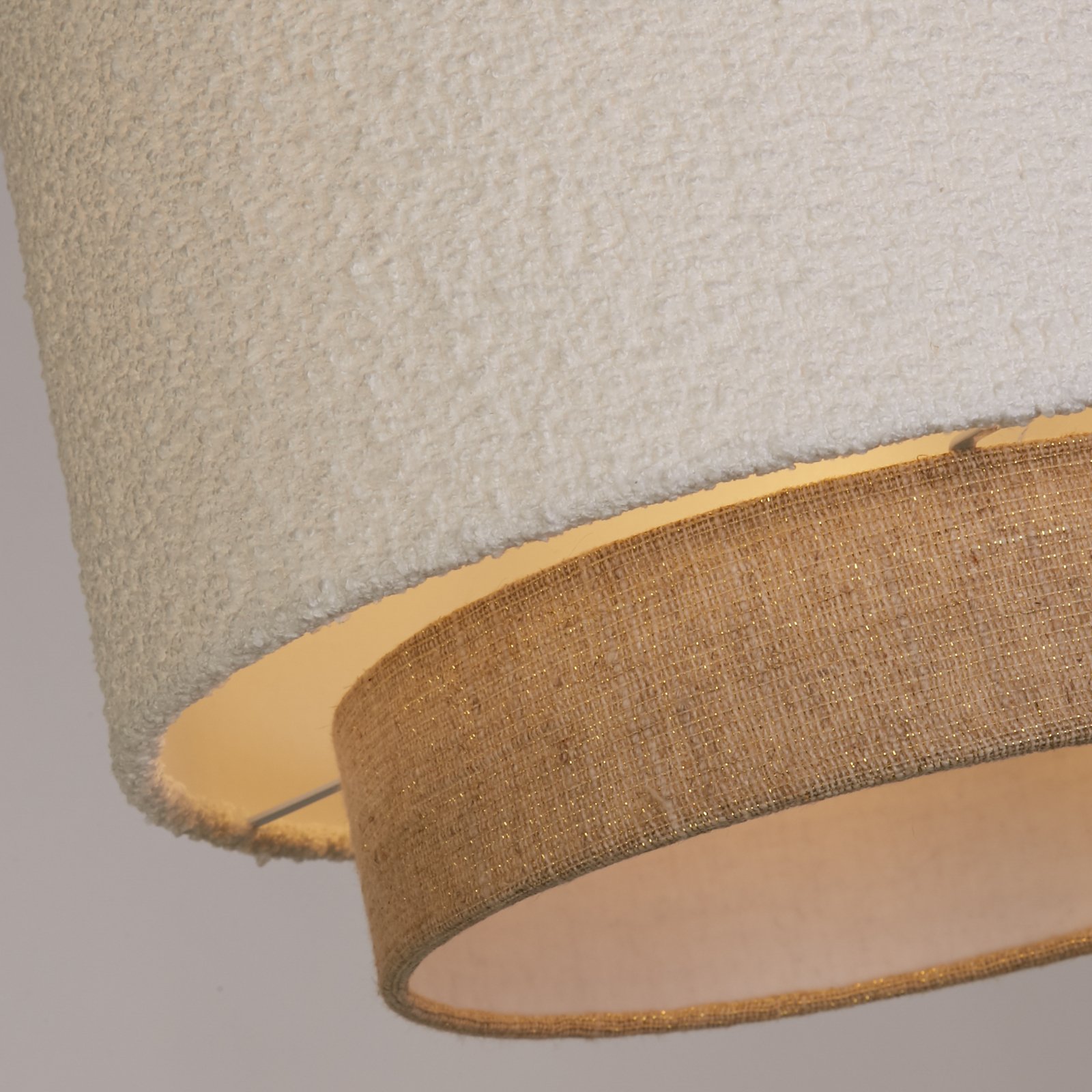 Willadeen pendant light, white/beige, linen, Ø 30 cm, E27 Willadeen pendant light, white/beige, linen, Ø 30 cm, E27