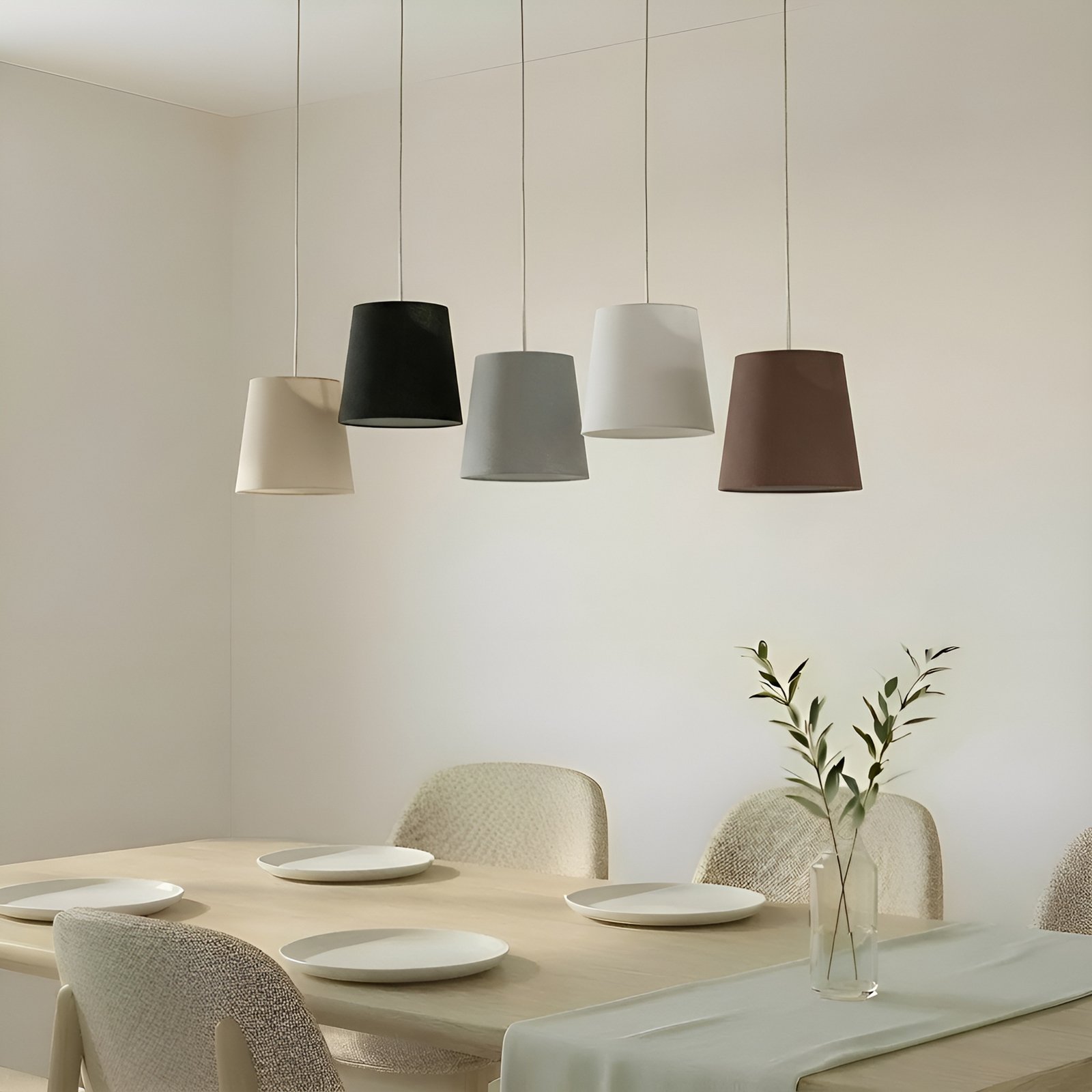 Lucande Thamila hanglamp, meerkleurig, ijzer