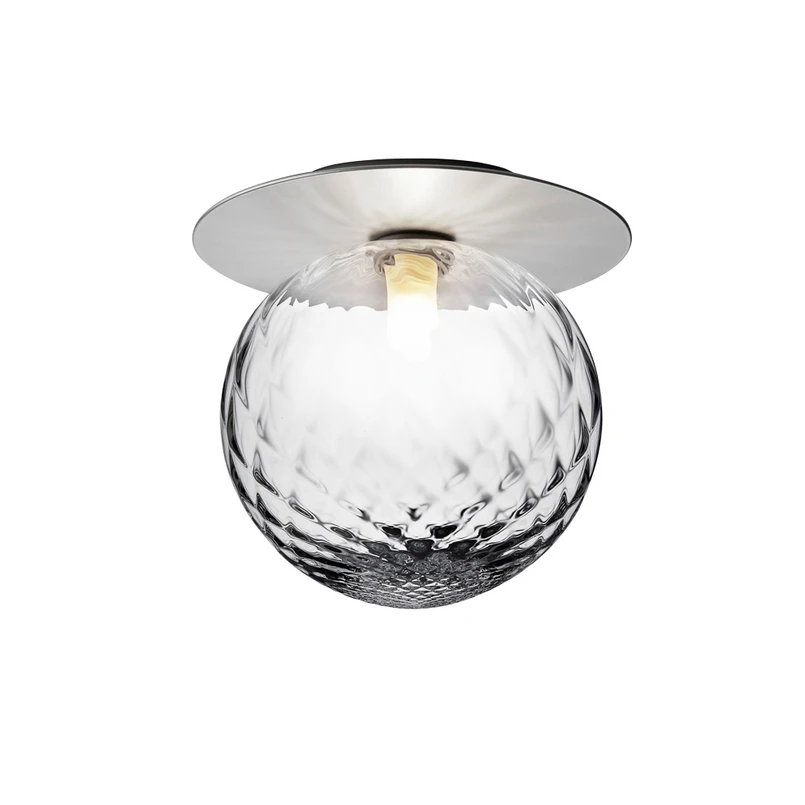 Nuura Aps – Liila 1 Wand-/Deckenleuchte IP44 Large Light Silver/Optic Clear Nuura