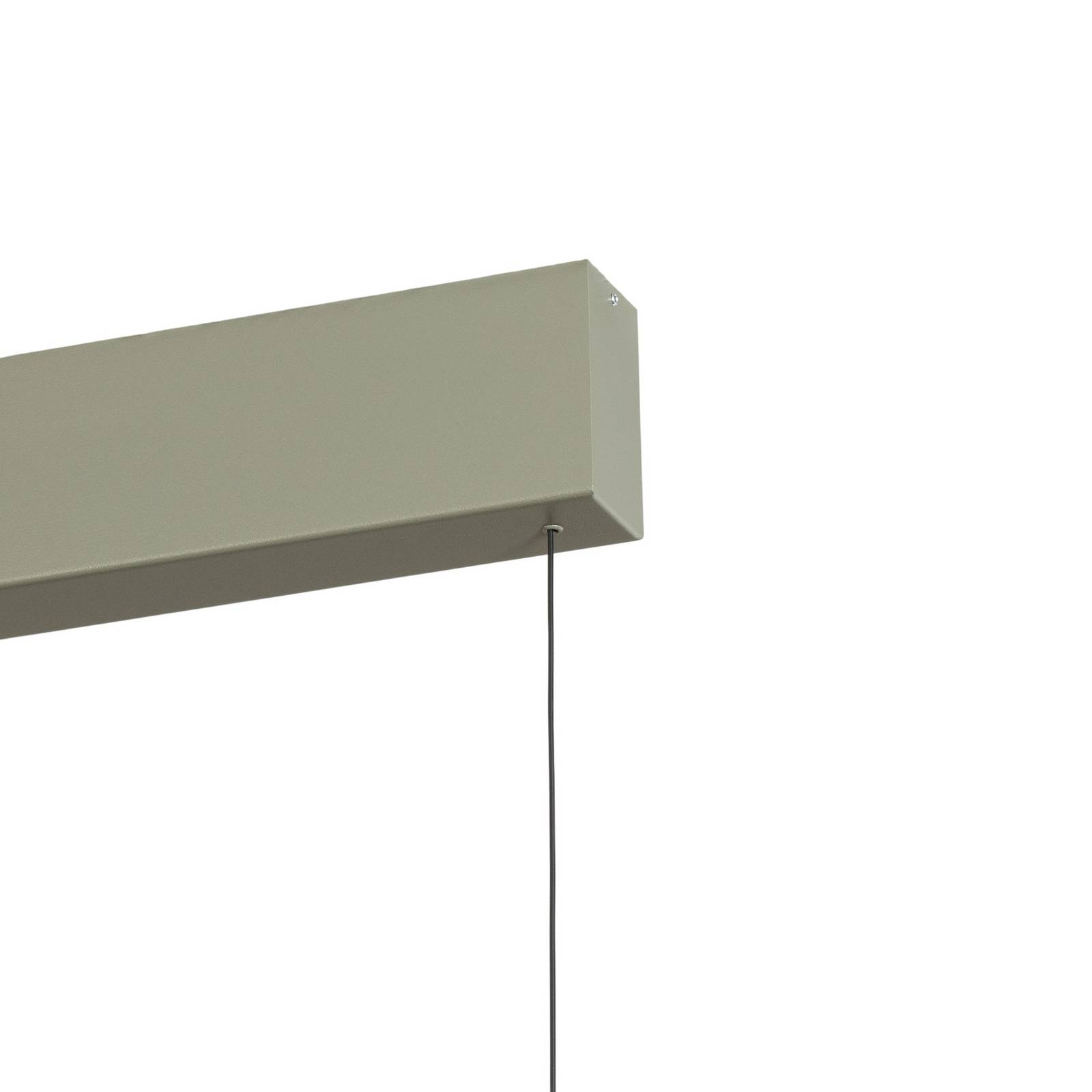 Żyrandol LED BAR, oliwkowo-zielony, długość 150 cm, metal, 32 W