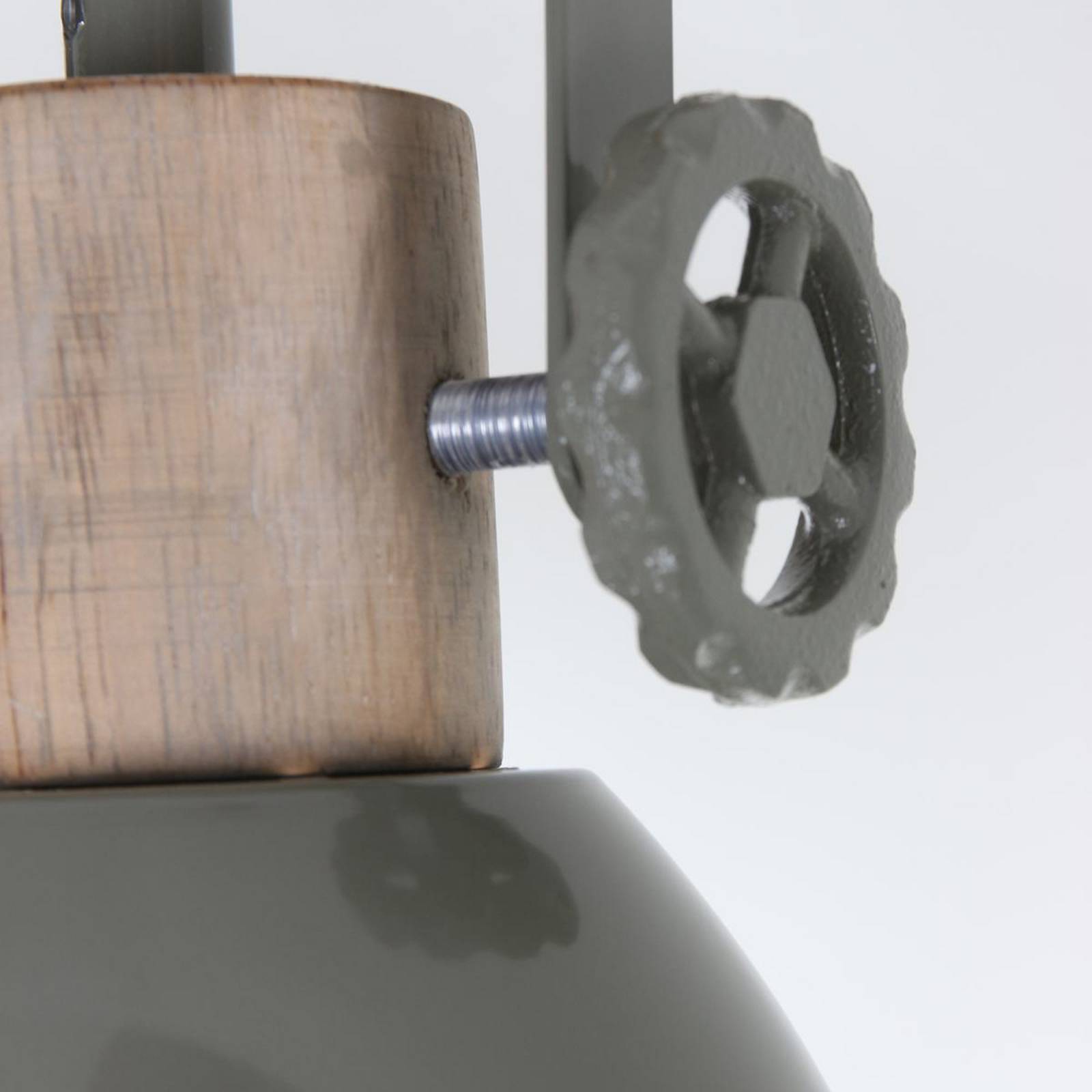 Deckenstrahler Gearwood, grün, 2-fl., Metall, Holz, E27 günstig online kaufen