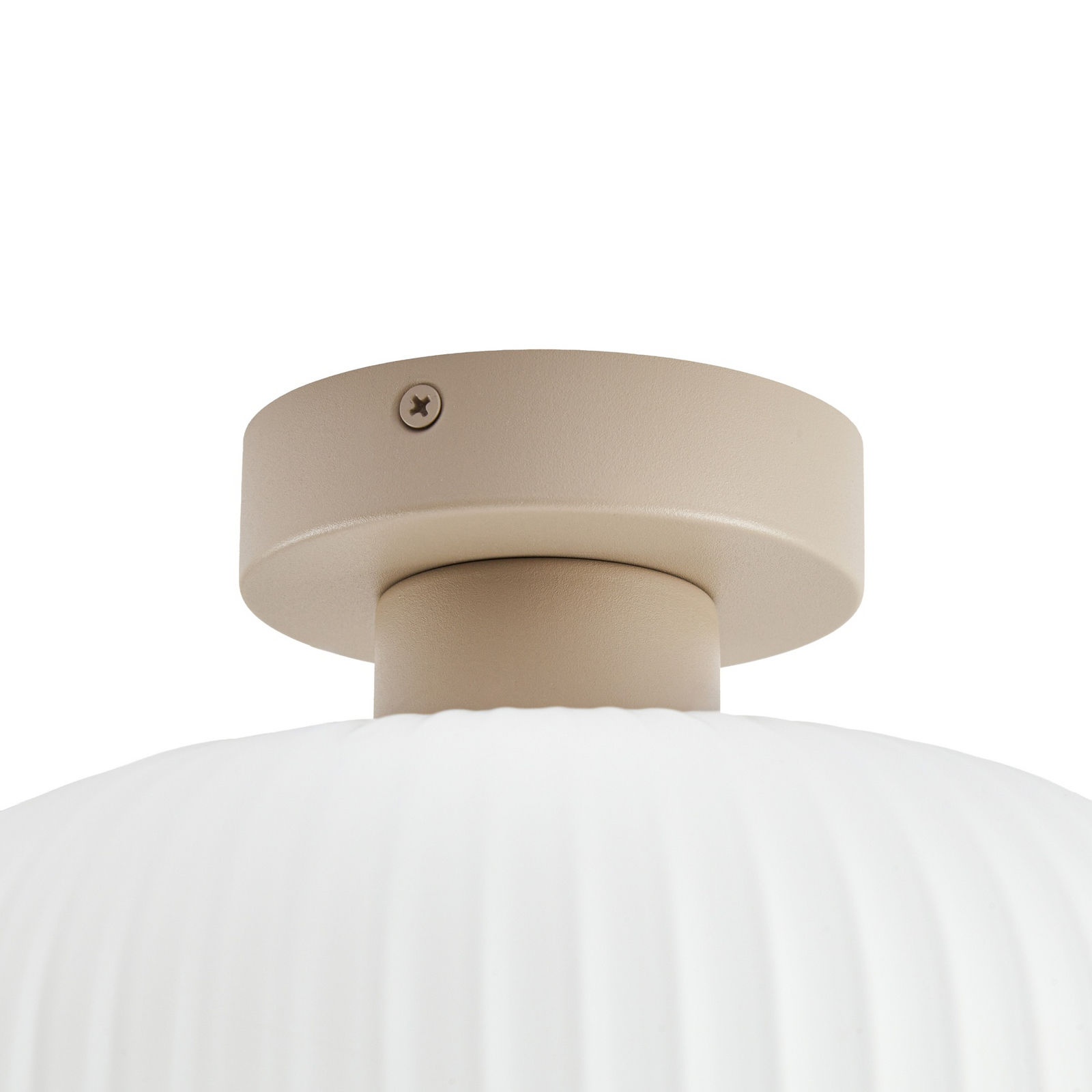 Nola plafondlamp Evey, Ø 25 cm, wit/beige, glas Nola plafondlamp Evey, Ø 25 cm, wit/beige, glas