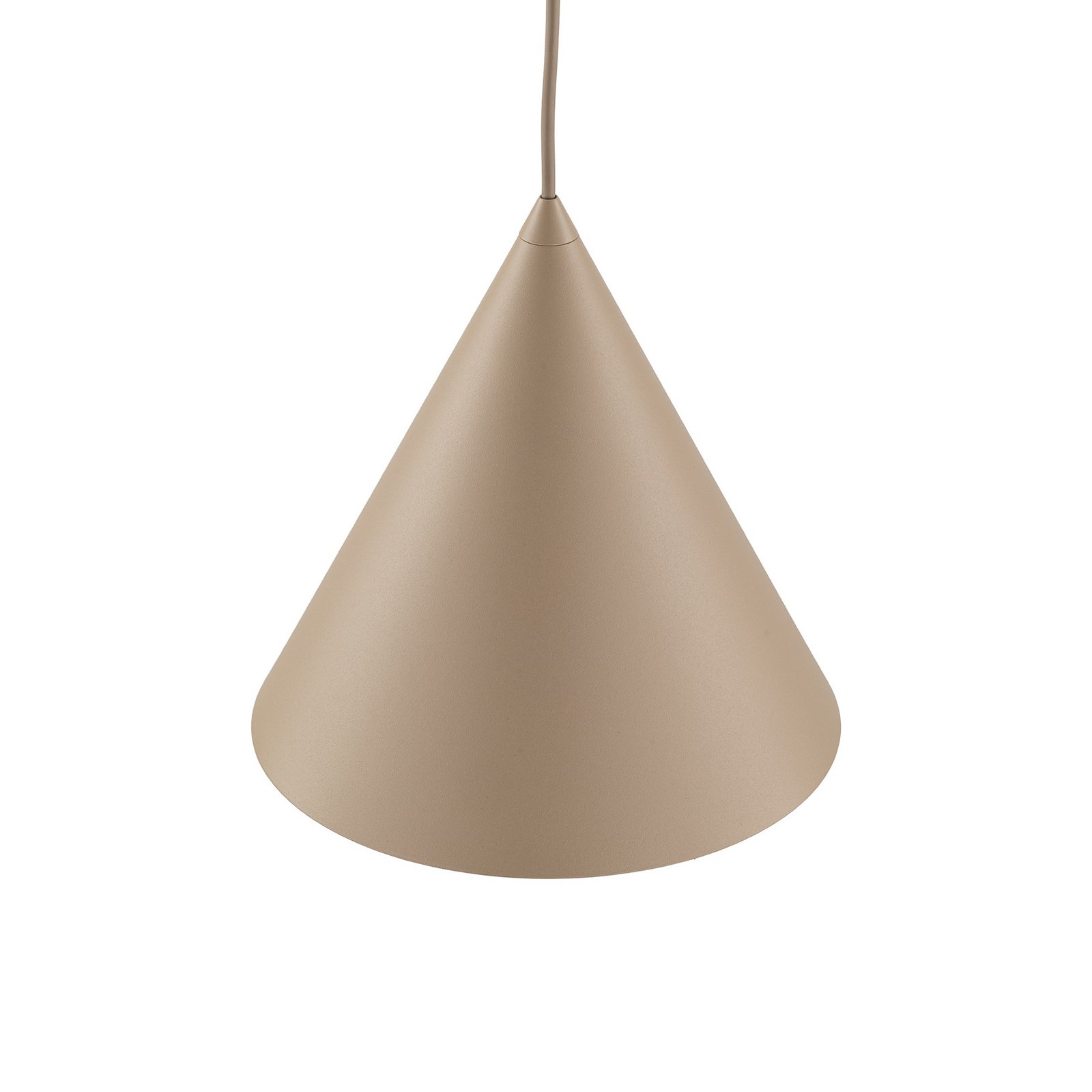 Závesné svietidlo Cono, 1-pl., Ø 25 cm, pieskové, E27 Závesné svietidlo Cono, 1-pl., Ø 25 cm, pieskové, E27