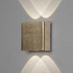 LED kültéri fali lámpa Chieri, 4 izzós sárgaréz