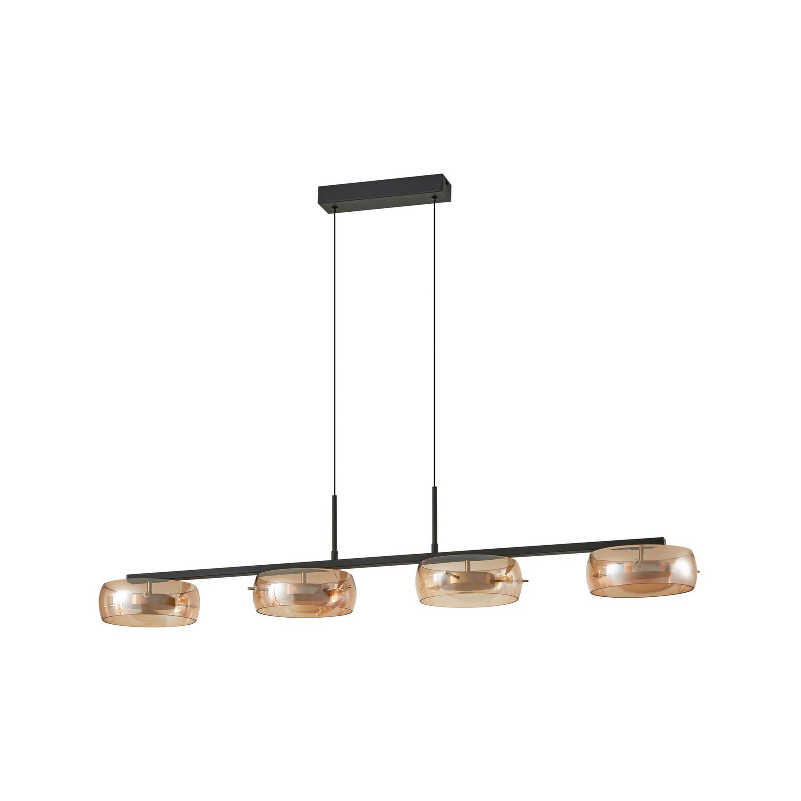 Martis LED-riippuvalaisin, 4-lamppuinen, keltainen, himmennettävä - Lucande