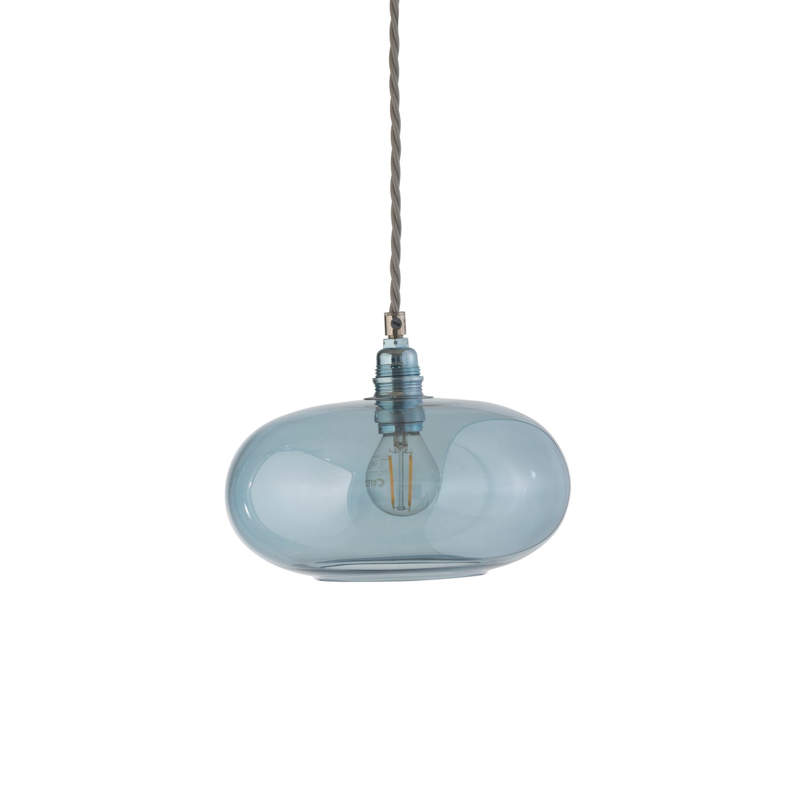 Lampă suspendată EBB & FLOW Horizon albastră sticlă Ø 21 cm - Camera de zi / sufragerie - Scandinavă - albastru argintiu