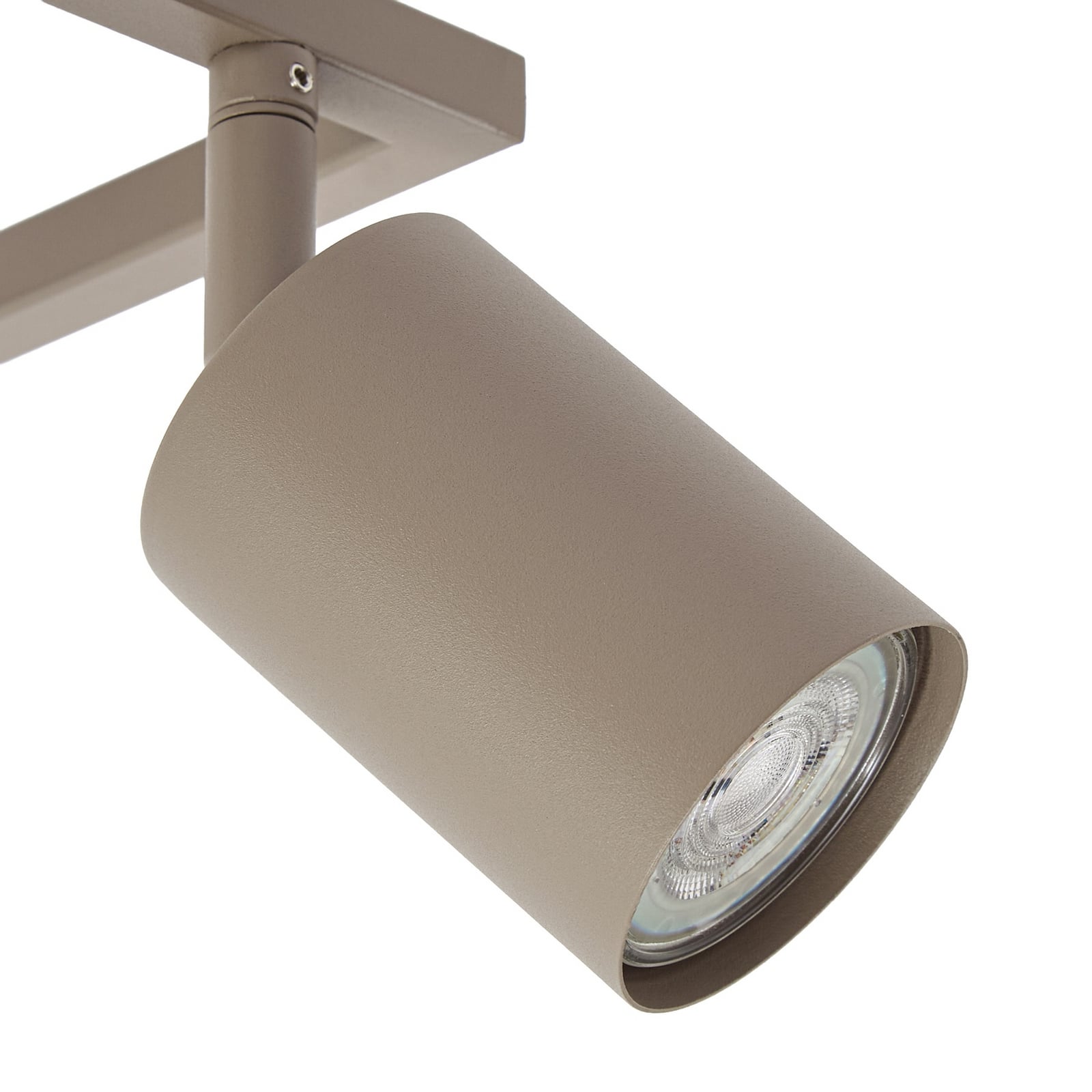 Bravius plafondspot, bruin, 6-lamps, ijzer - Lindby Bravius plafondspot, bruin, 6-lamps, ijzer - Lindby