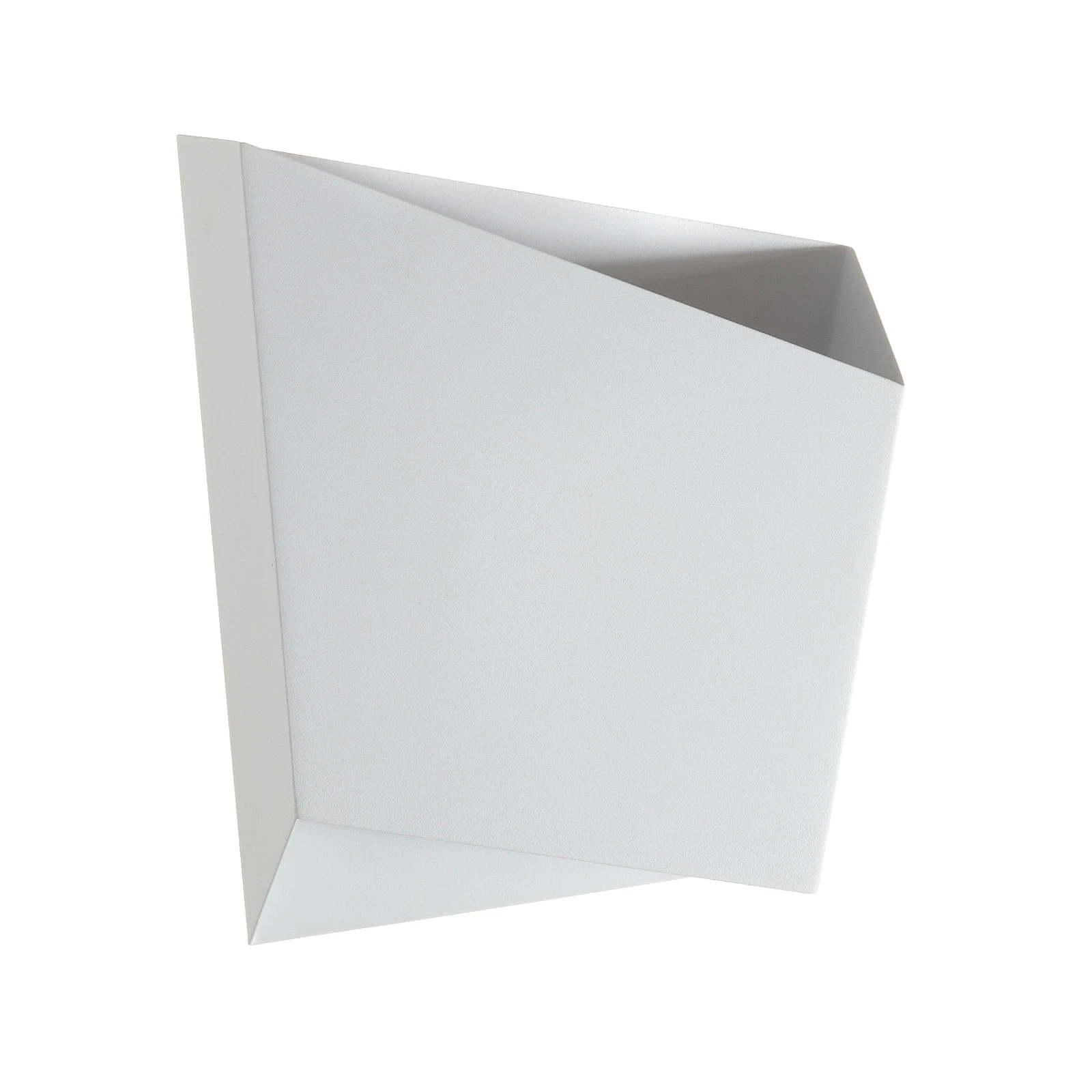 Aplique de pared asimétrico de acero, blanco