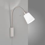 Wolke wall light made of chintz with flexible arm