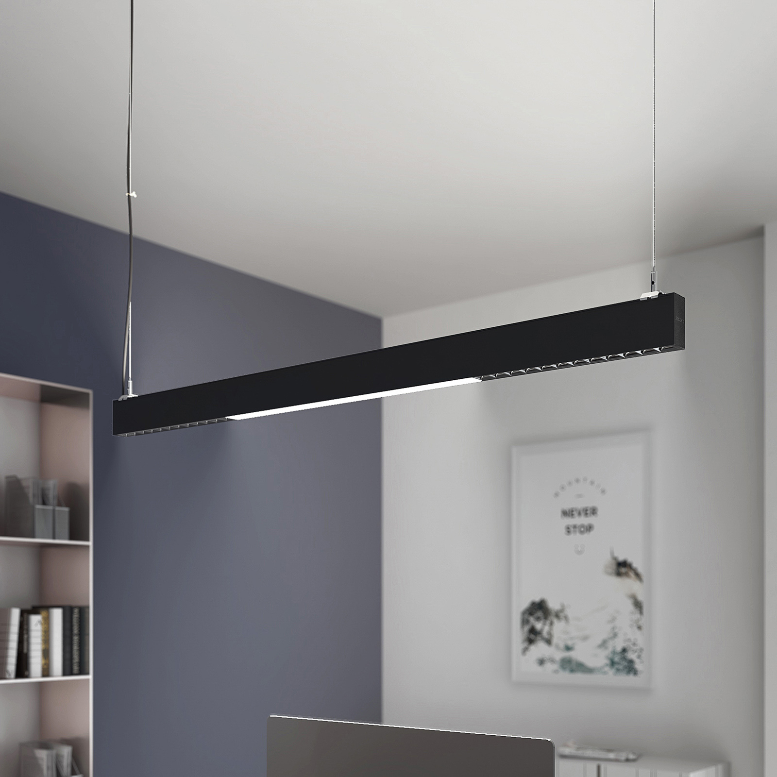 Arcchio Ingura LED-Pendellampe für Büros, schwarz