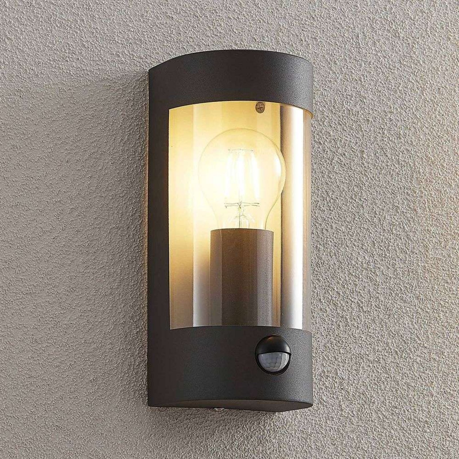 Junias Utomhus Vägglampa w/Sensor Dark grey - Lindby