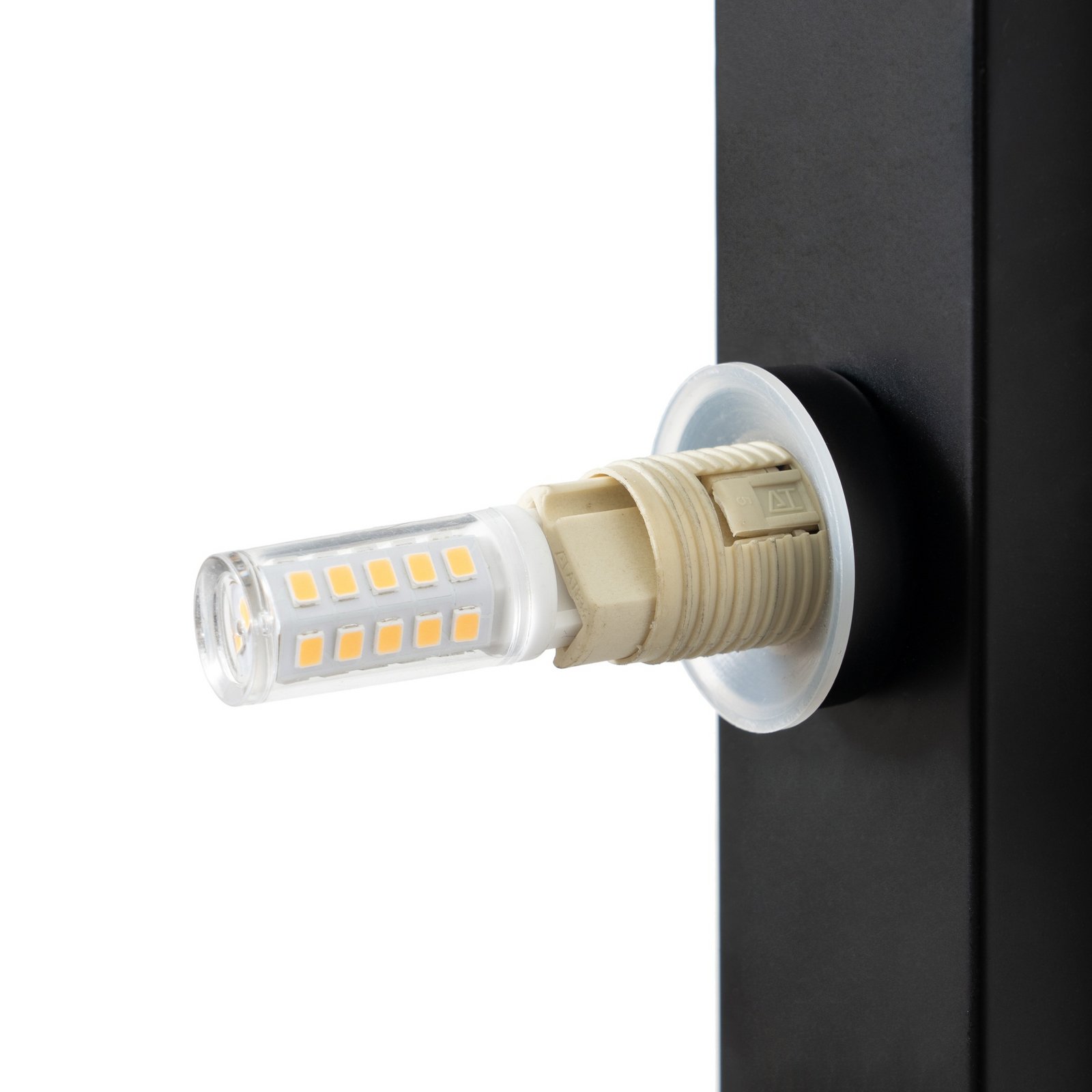 Tavrik væglampe til badeværelset, sort/hvid, glas - Lindby Tavrik væglampe til badeværelset, sort/hvid, glas - Lindby