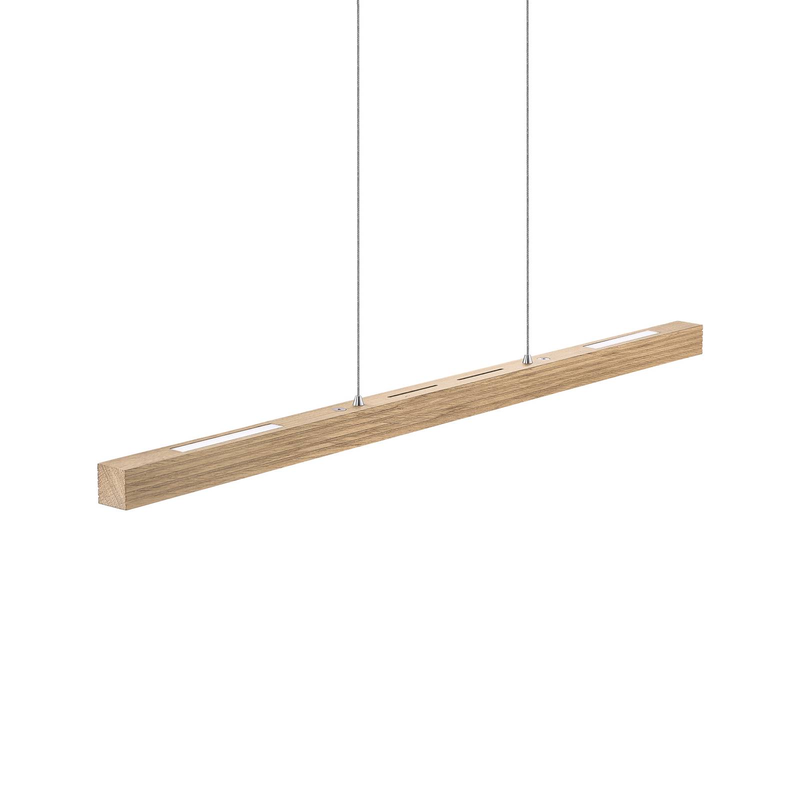 HerzBlut Suspension LED Hermann, chêne naturel, up/down