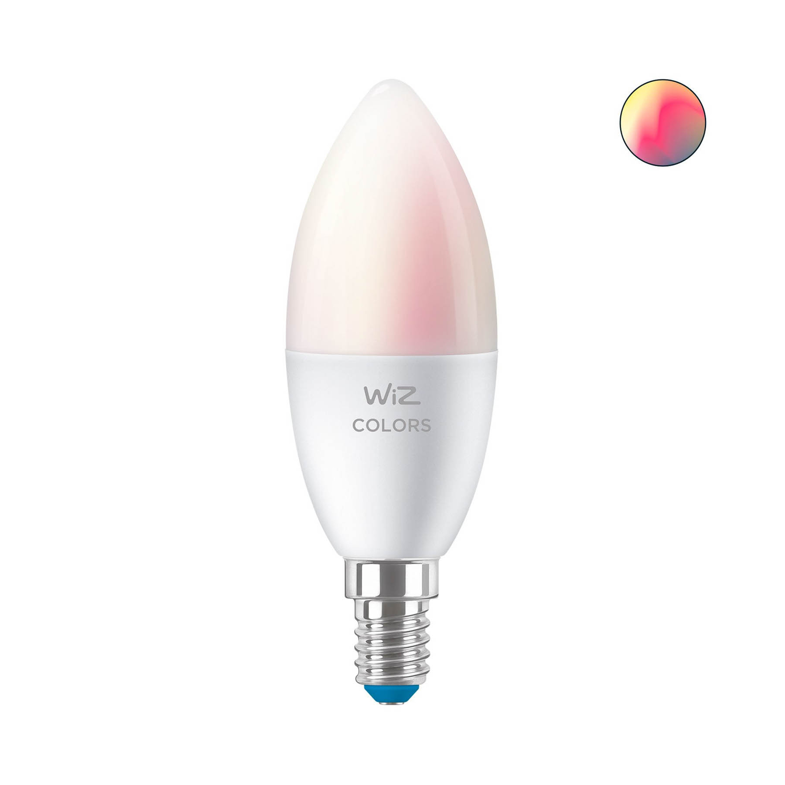 WiZ C37 LED-Lampe E14 4,9W Kerze matt RGB