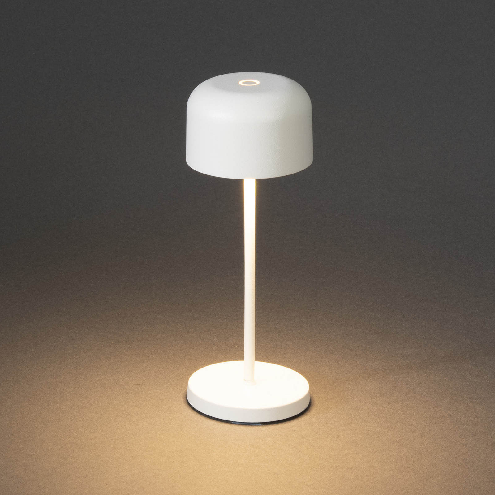 LED tafellamp Lille, hoogte 20 cm, wit, IP54, USB