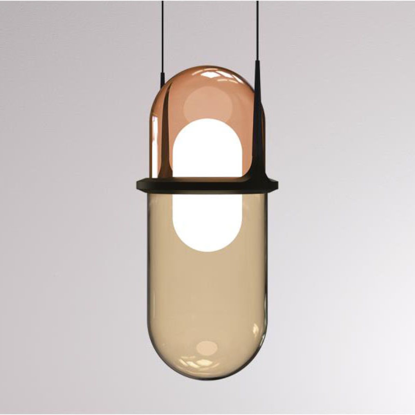 Suspension LED Pille en verre