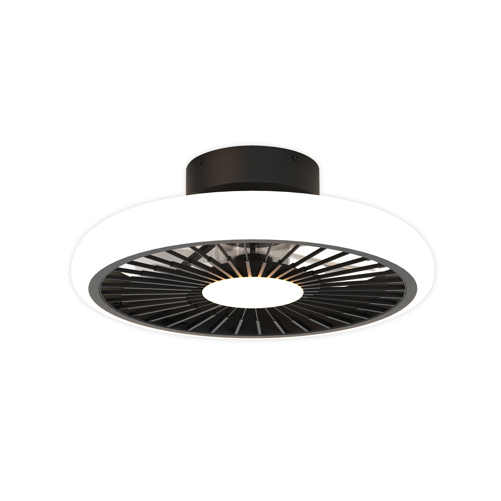 Ventilateur de plafond LED Turbo, noir, DC silencieux Ø 51 cm CCT