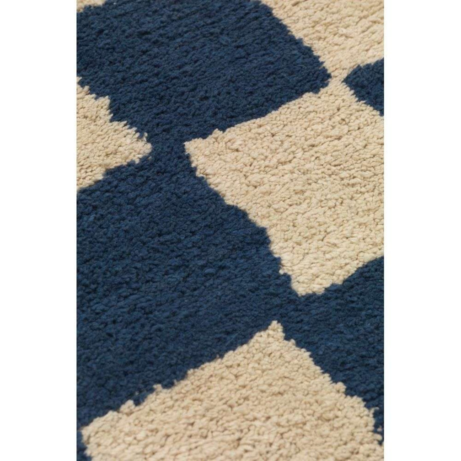 Mara Washable Rug Deep Blue/Warm Sand - Ferm Living