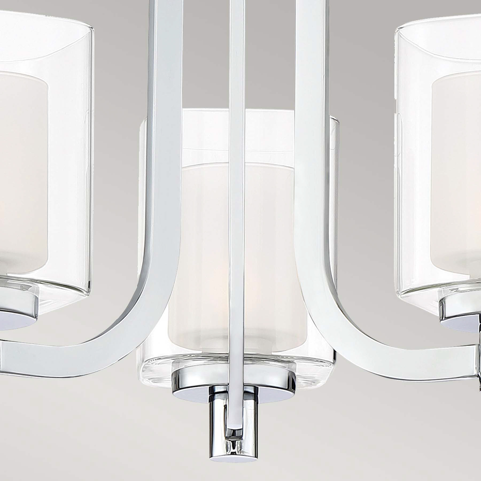 Kolt IP44 ceiling light with double glass shades