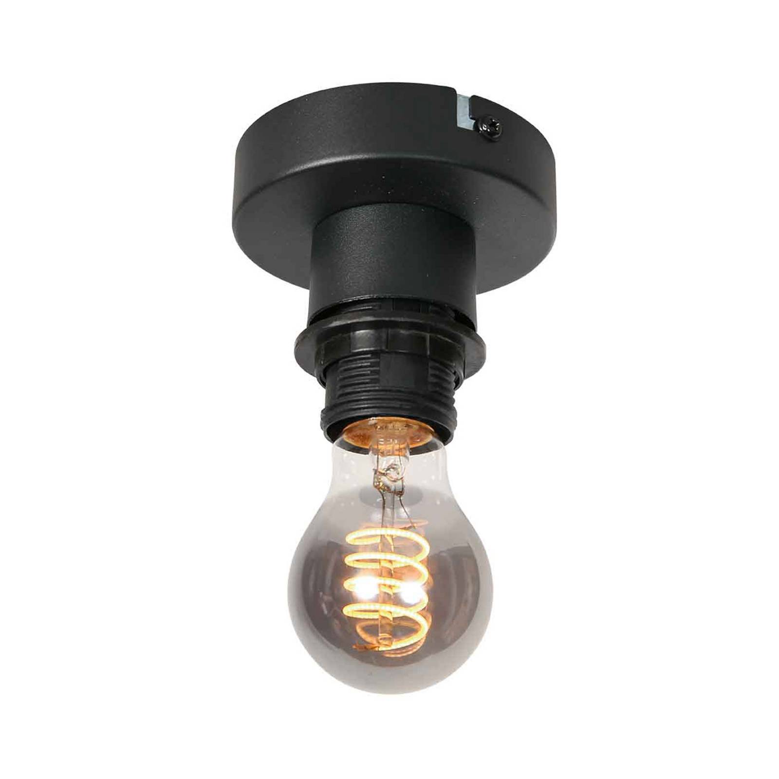  Mexlite Mexlite Bloeba Ceiling Lamp, Black/smoke Grey, ø 22 Cm, Glass Drop 